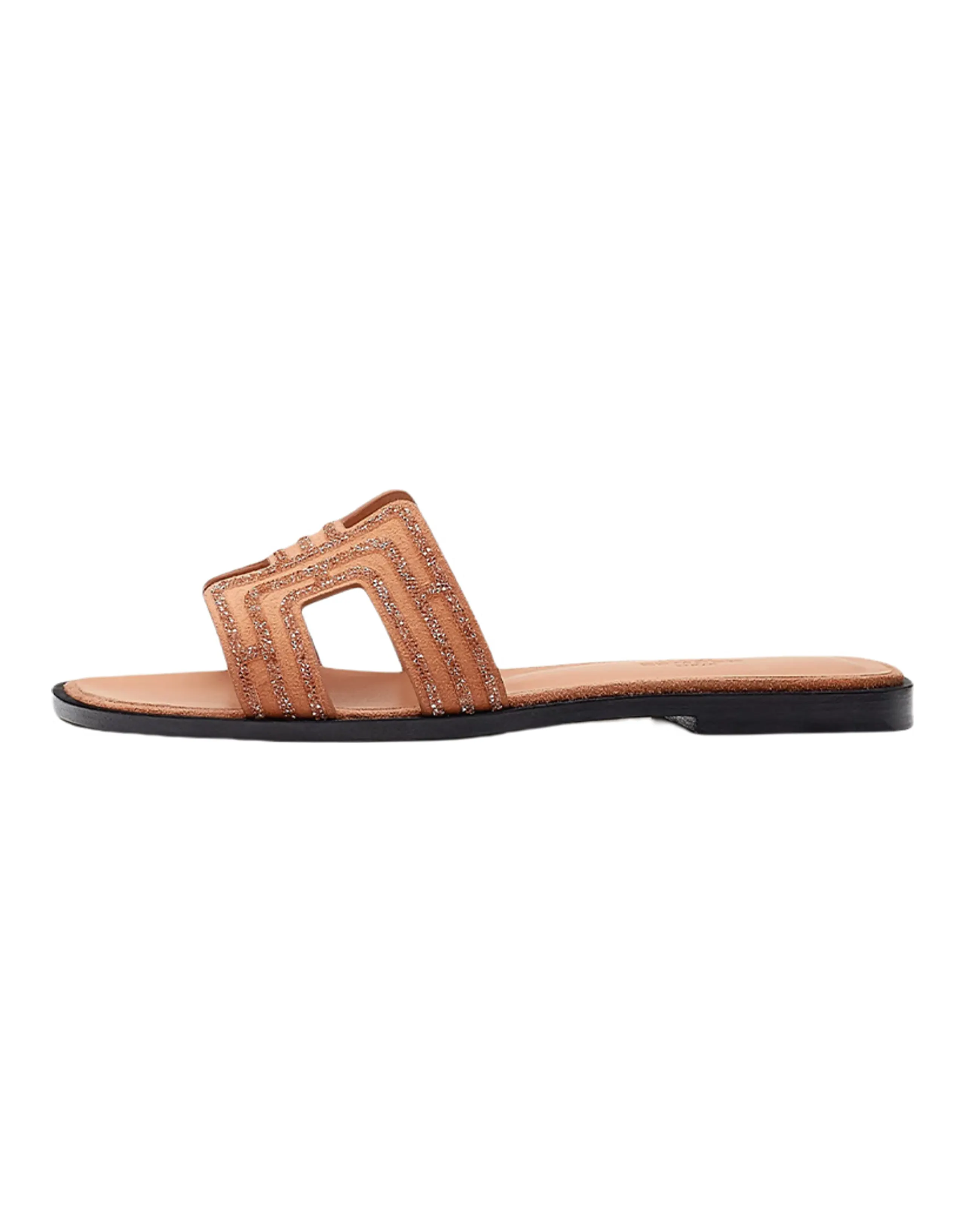 HERMES Oran Stylish Sandals Women's Nude