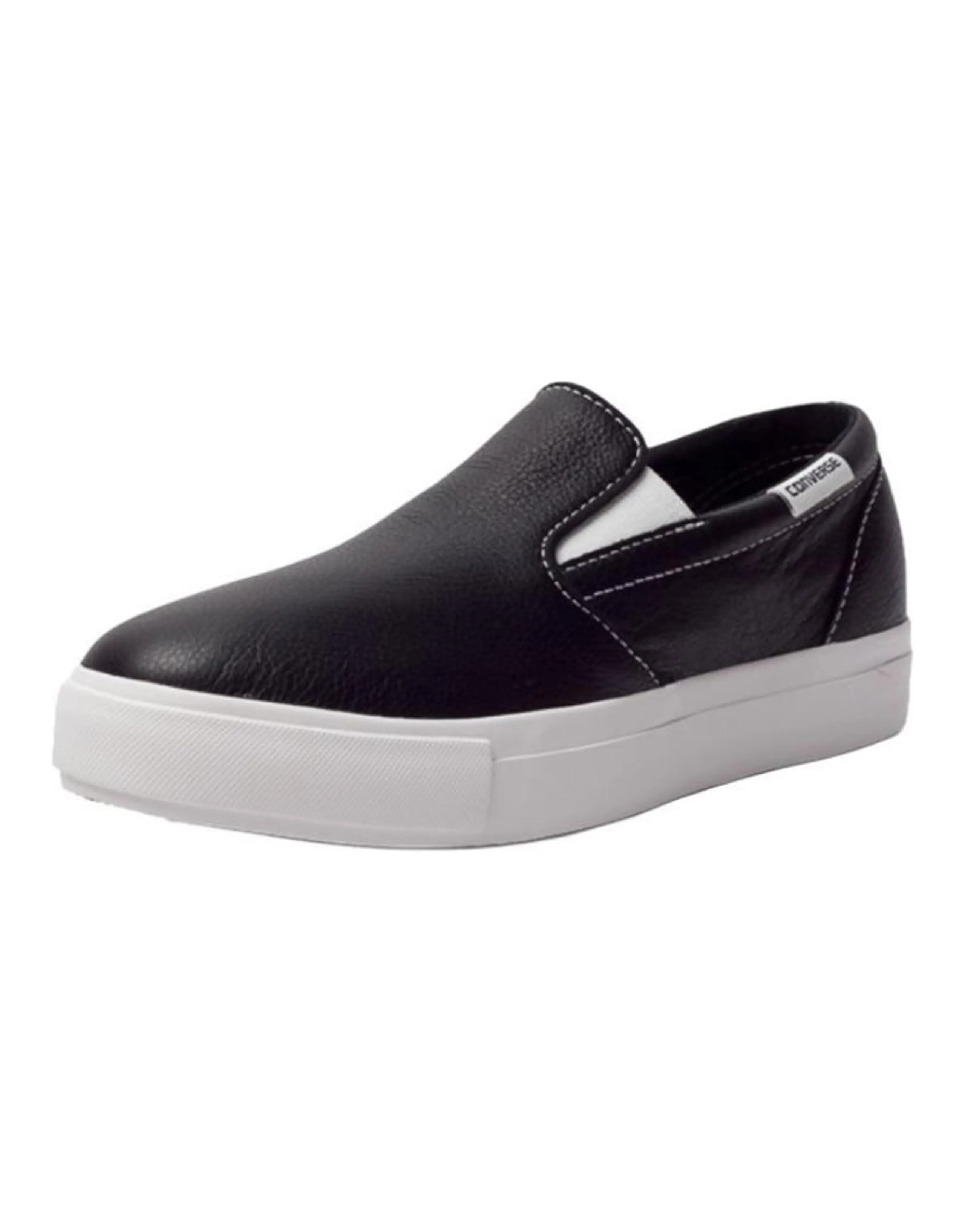 Converse AS CORE PLATFORM SLIP Comfortable Versatile Slip-Resistant Wear-Resistant Low-Top Skate Shoes Women's Black White