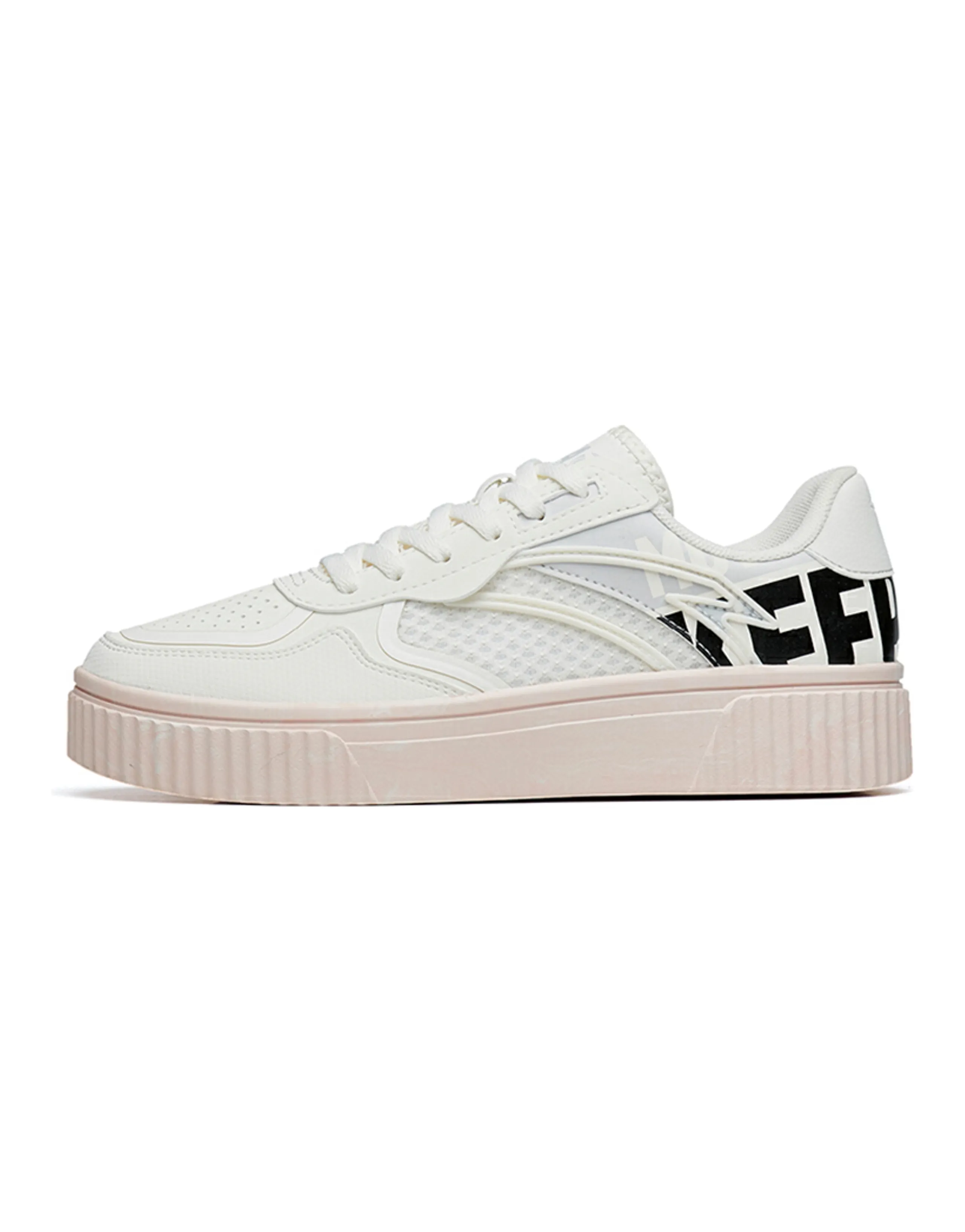 Anta Life Collection Abrasion Resistant Slip Resistant Low Top Skateboard Shoes Women's White