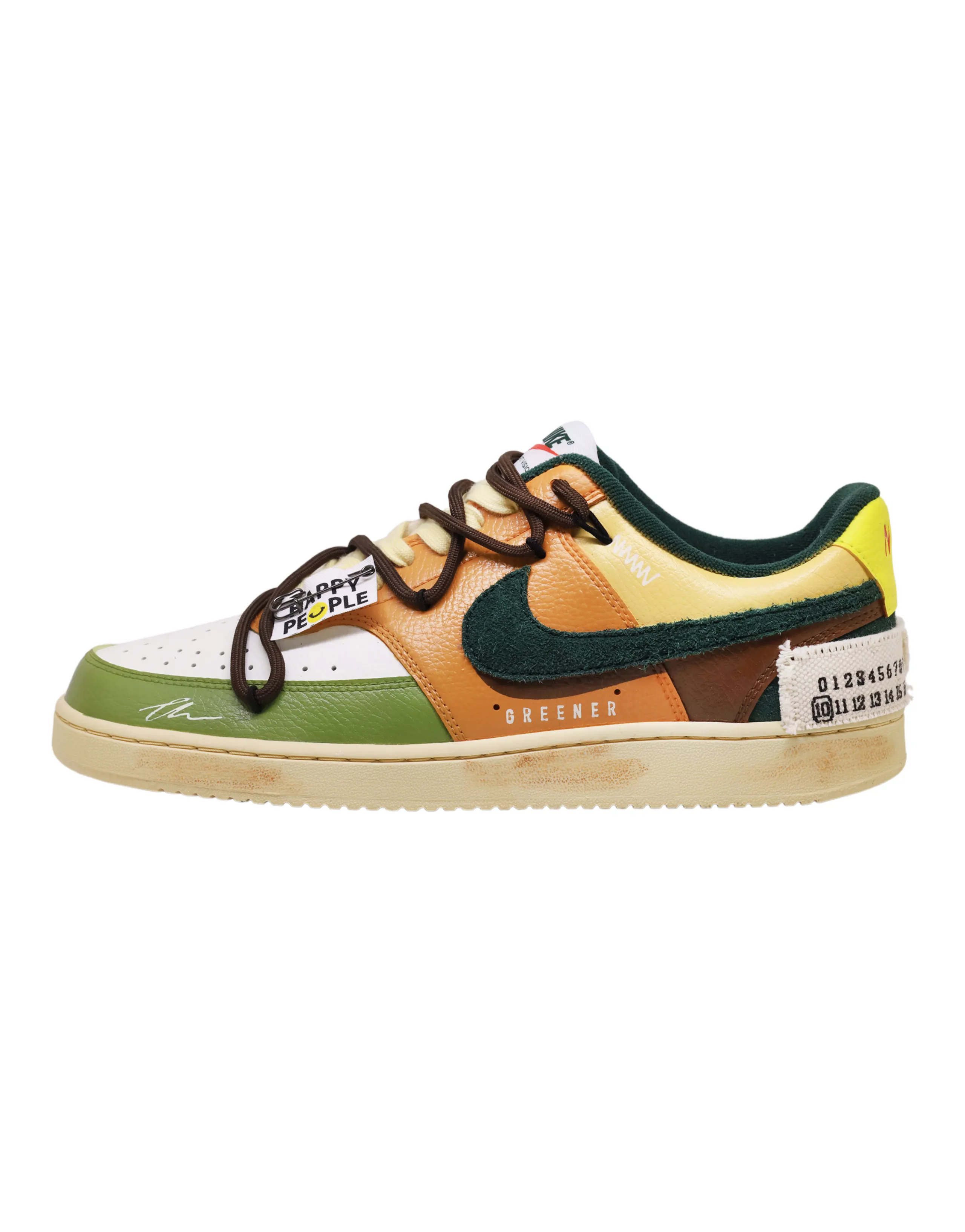Nike Court Vision 1 'Autumn Sky Palette' Custom Deconstructed Style Wear-Resistant Breathable Low-Top Skate Shoes Unisex