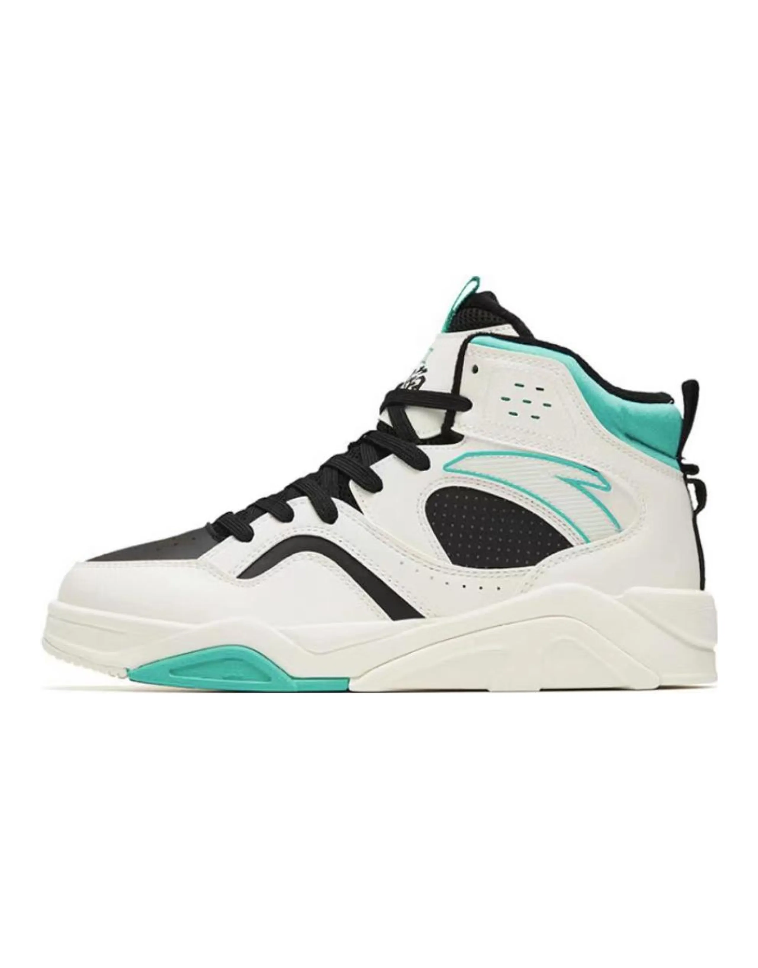 Anta Lieyan3.0 Slip-Resistant Cushioning Wear-Resistant Mid-Top Skateboard Shoes Men's White Blue