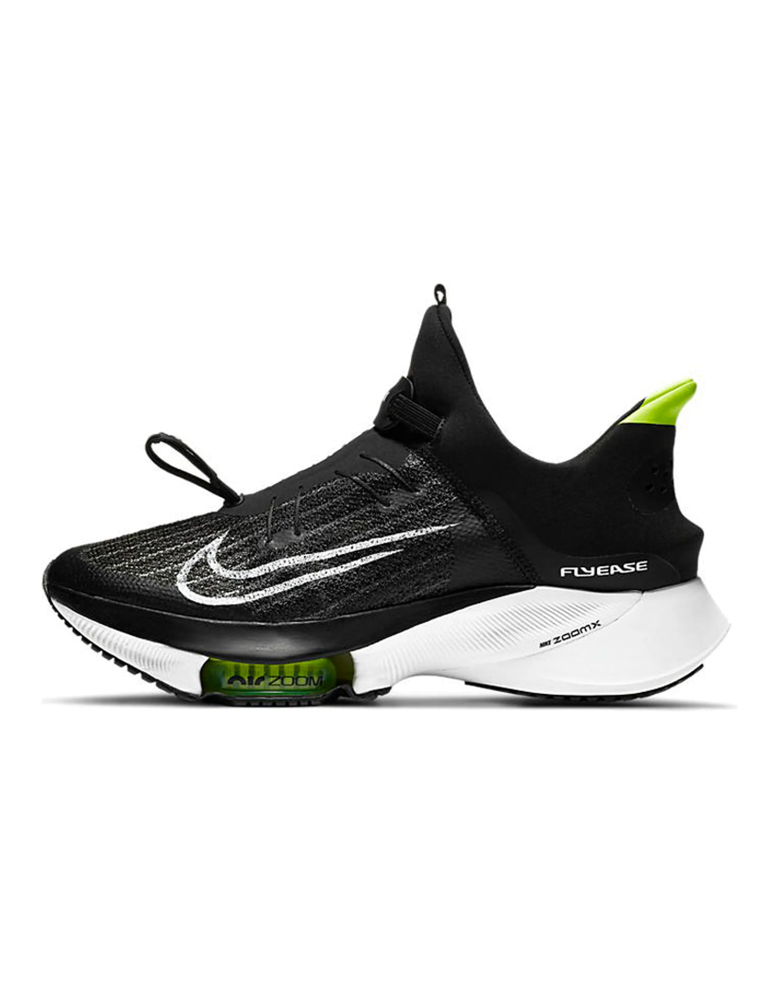 Nike Air Zoom Tempo Next% FlyEase Black White Volt