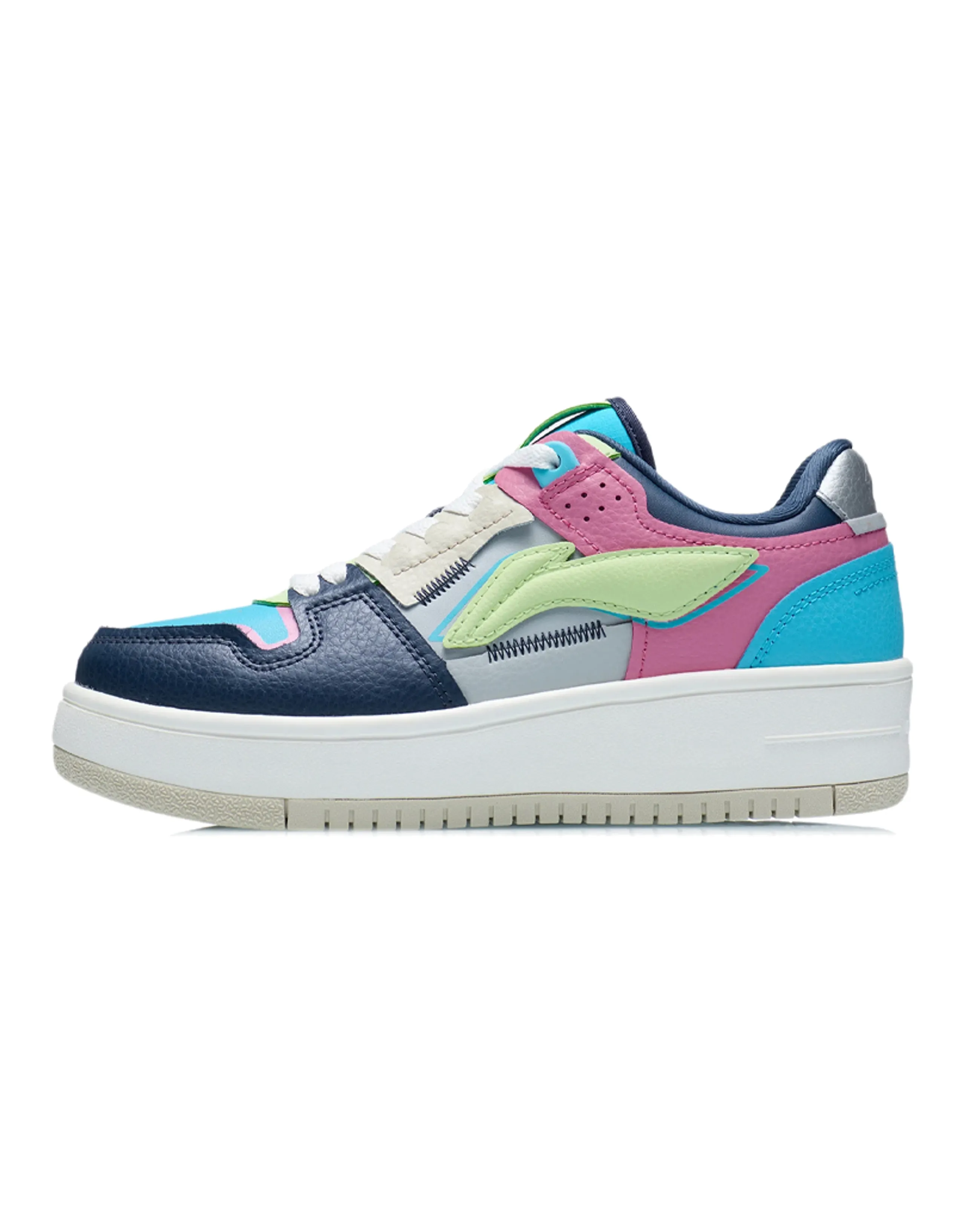 LiNing Tianji Anti-Slip Wear-Resistant Lightweight Breathable Low-Top Skateboard Shoes Women's Blue Black Red