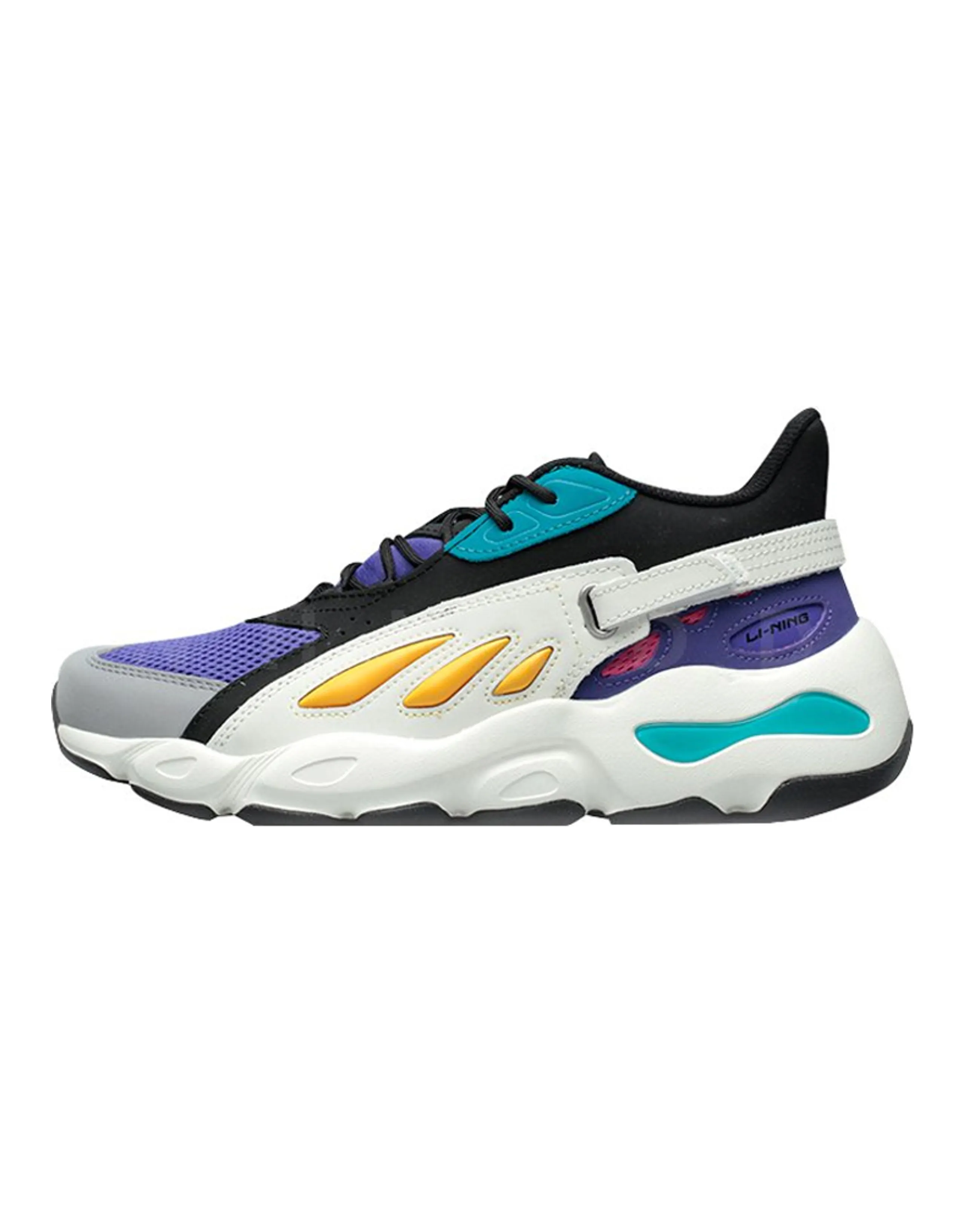 LiNing Butterfly Chunky Sneakers Men Low-Top White Purple