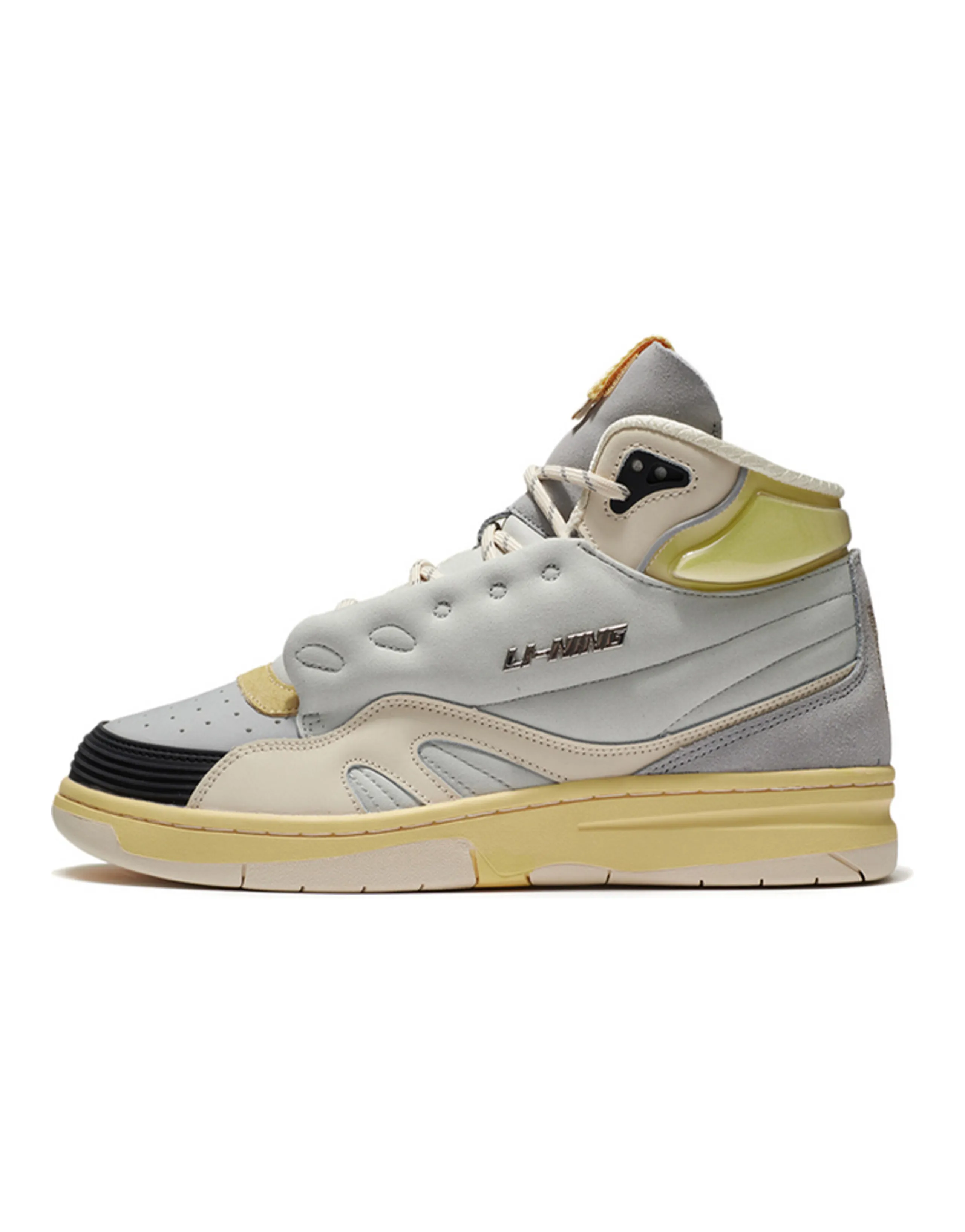 LiNing 937 Deluxe Hi SP Wear-resistant And Lightweight High-Top Skateboard Shoes Men's Gray