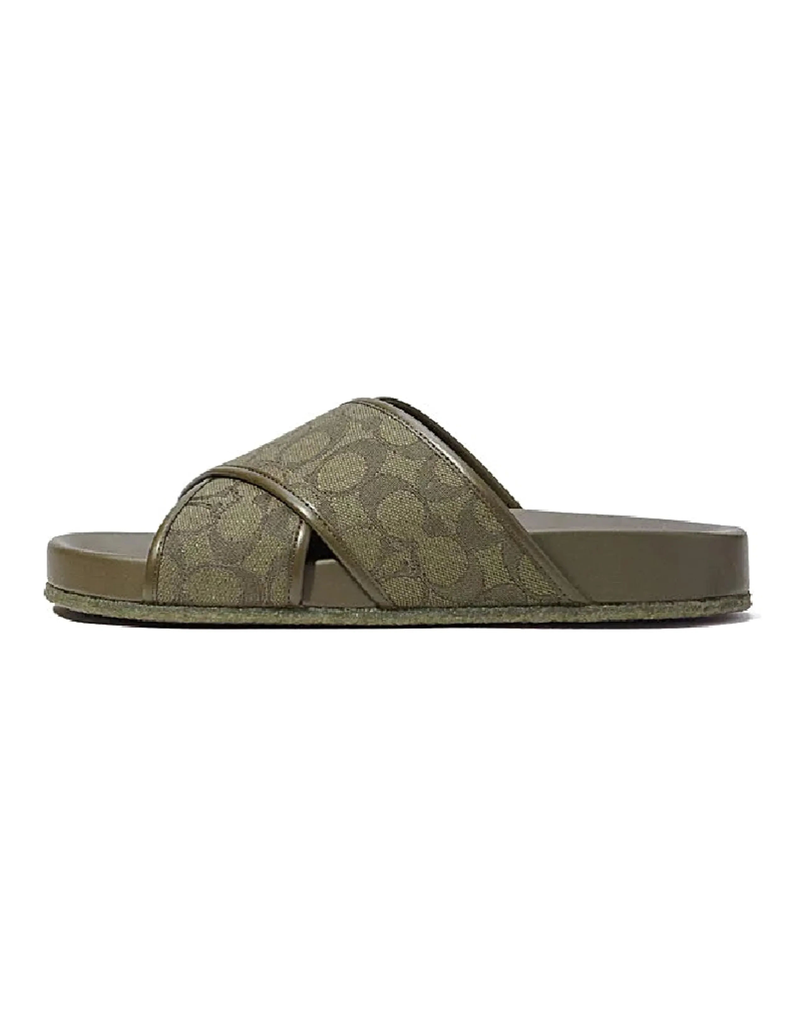 COACH Slide Slippers Men Dark Green