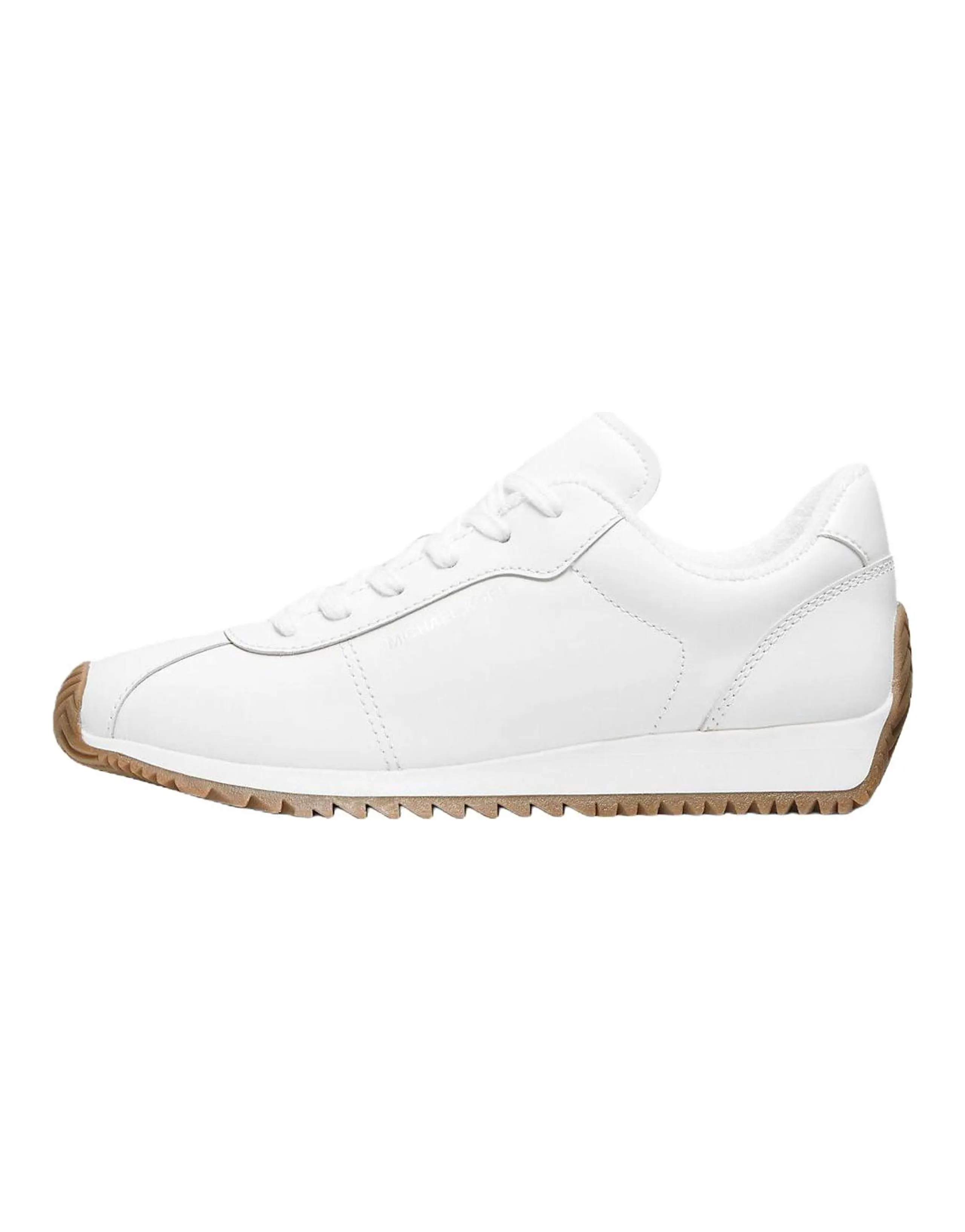 MICHAEL KORS Women's Rhodes Leather Lace-Up Low-Top Shoes White