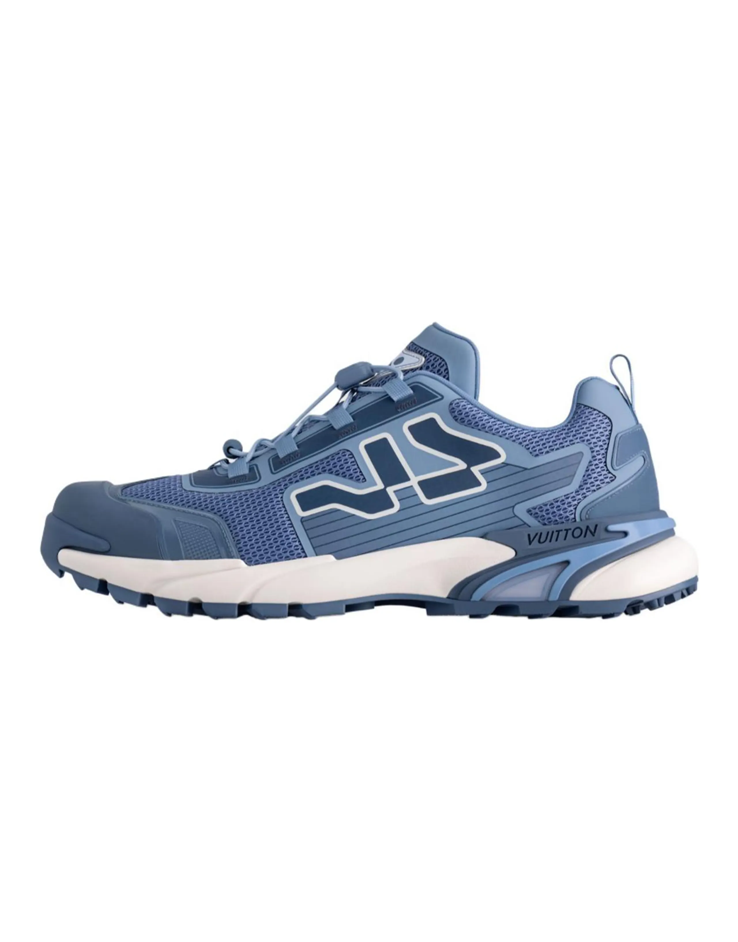 LOUIS VUITTON Runner Tactic Round Toe Drawstring Low-Top Casual Shoes Men's Blue