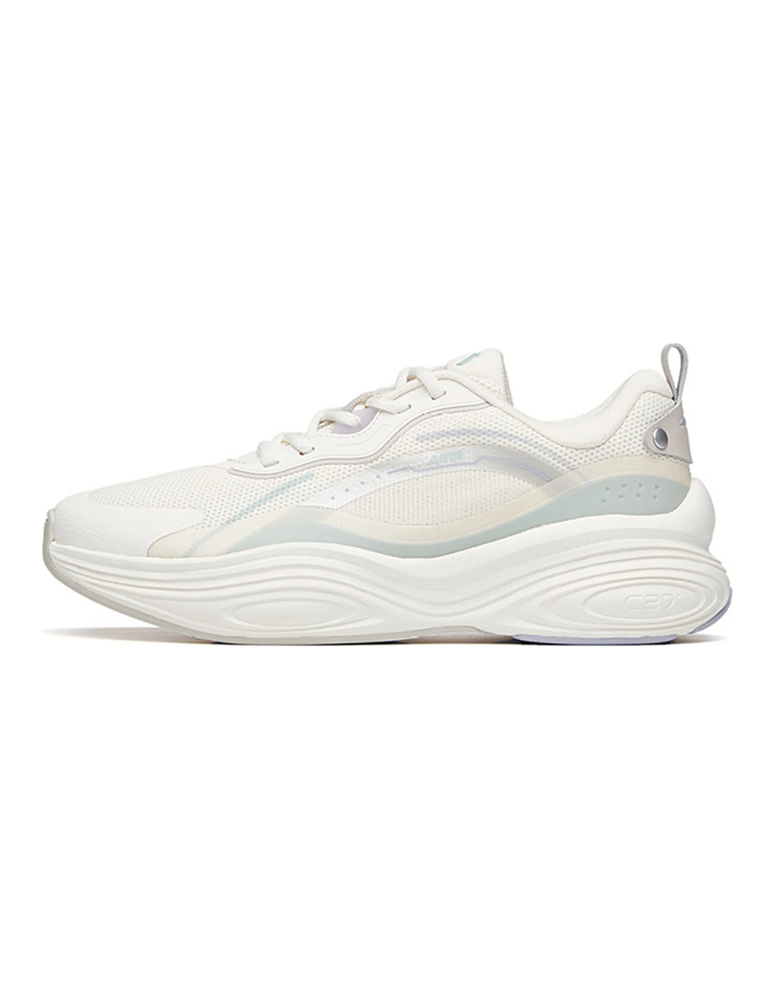 ANTA Casual Shoes Women's Low-Top Ivory White/Pea Green