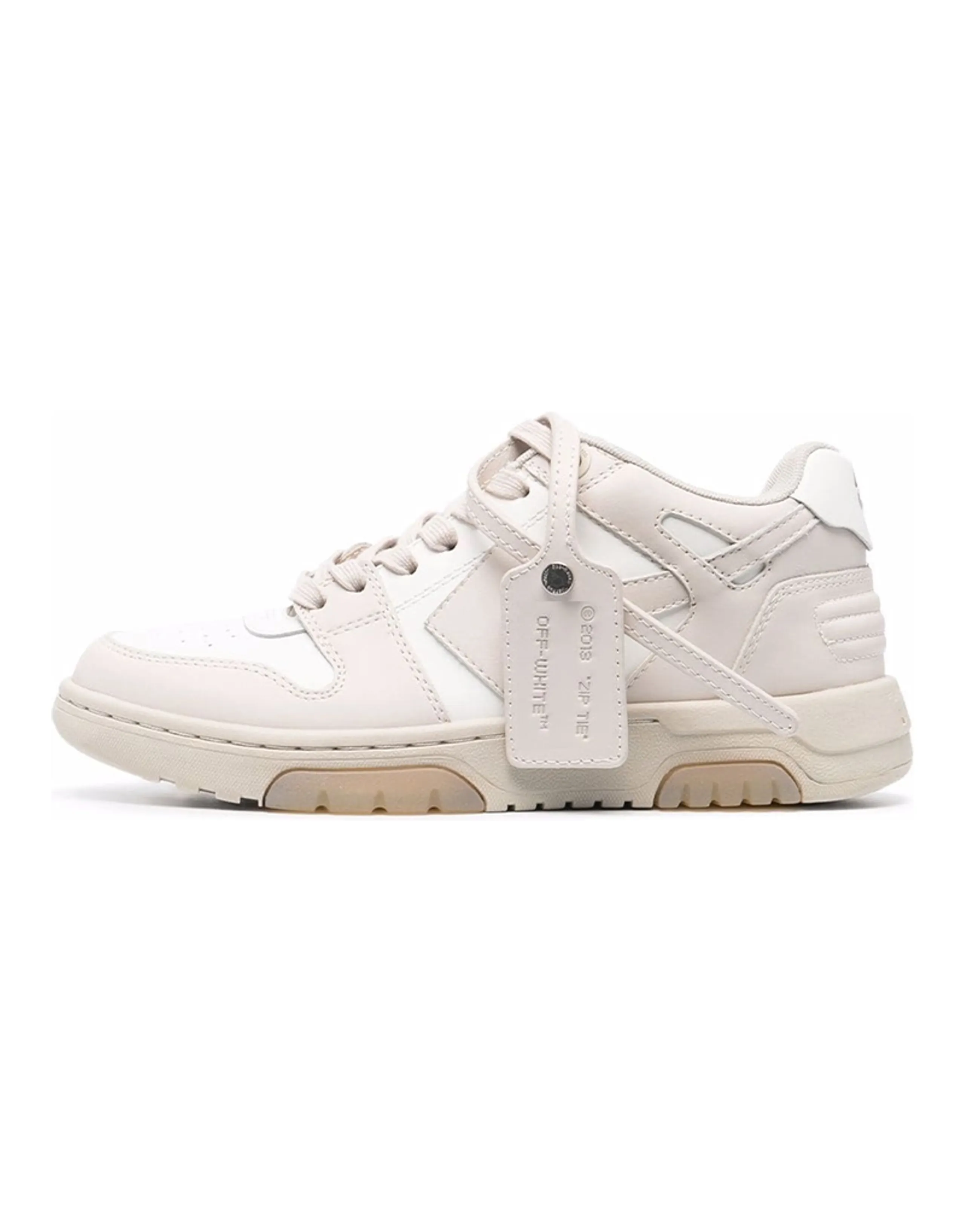 OFF WHITE Out Of Office 'OOO' Low Nude White Women's