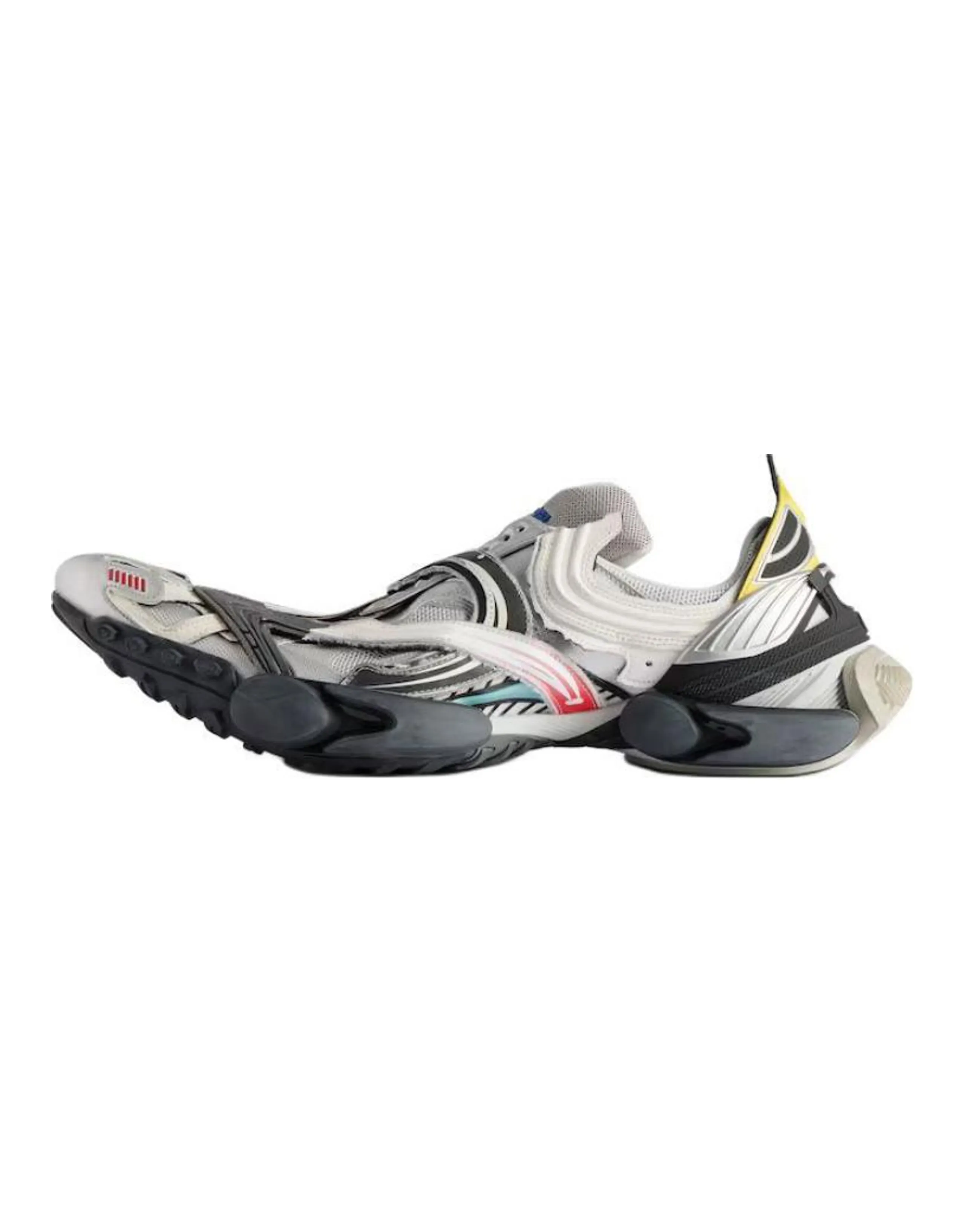 Balenciaga Low-Top Casual Shoes Men's Silver Black Red