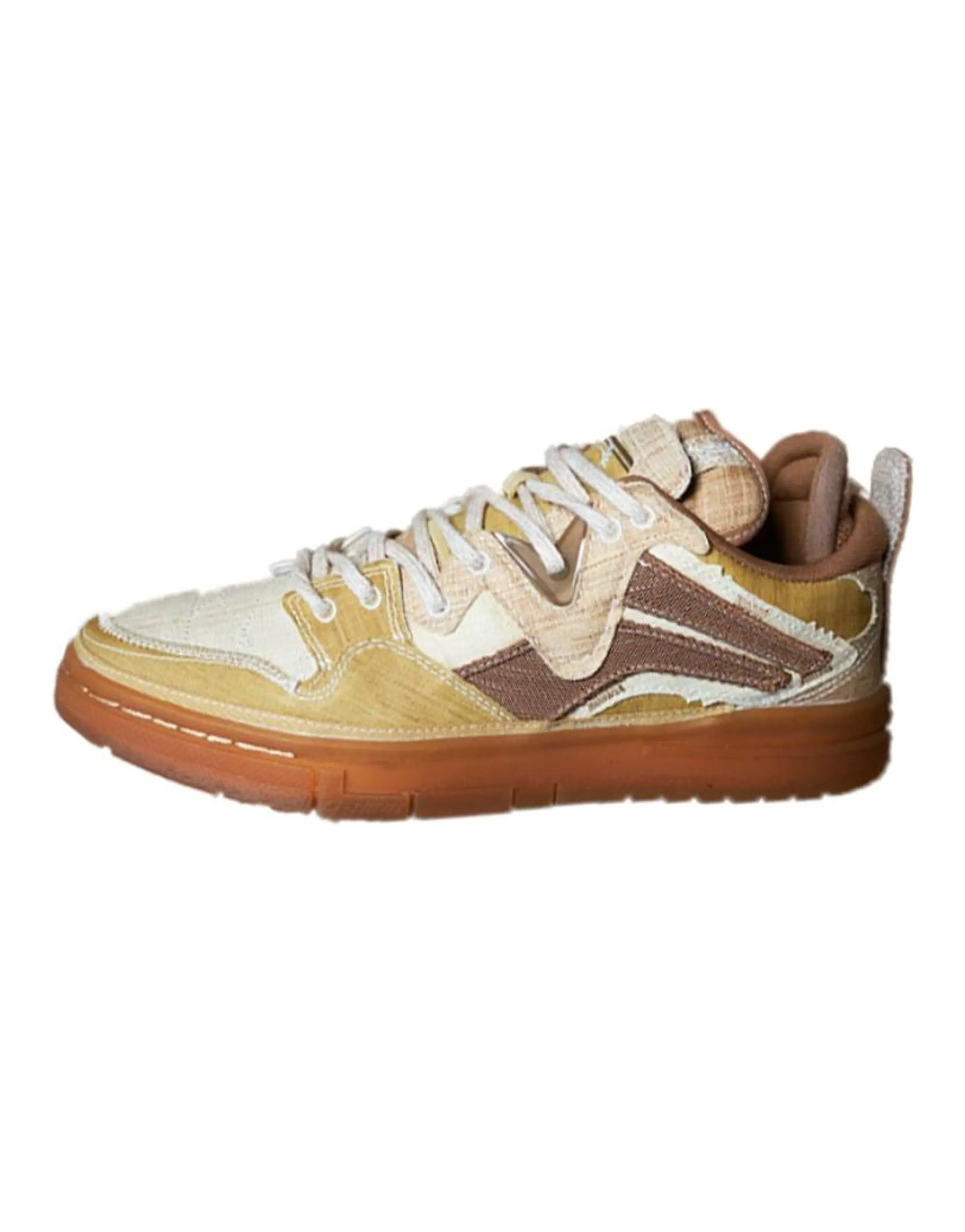 LiNing Wave Pro Ramie Slip-Resistant Cushioning Wear-Resistant Low-Top Skateboard Shoes Men's Beige Brown