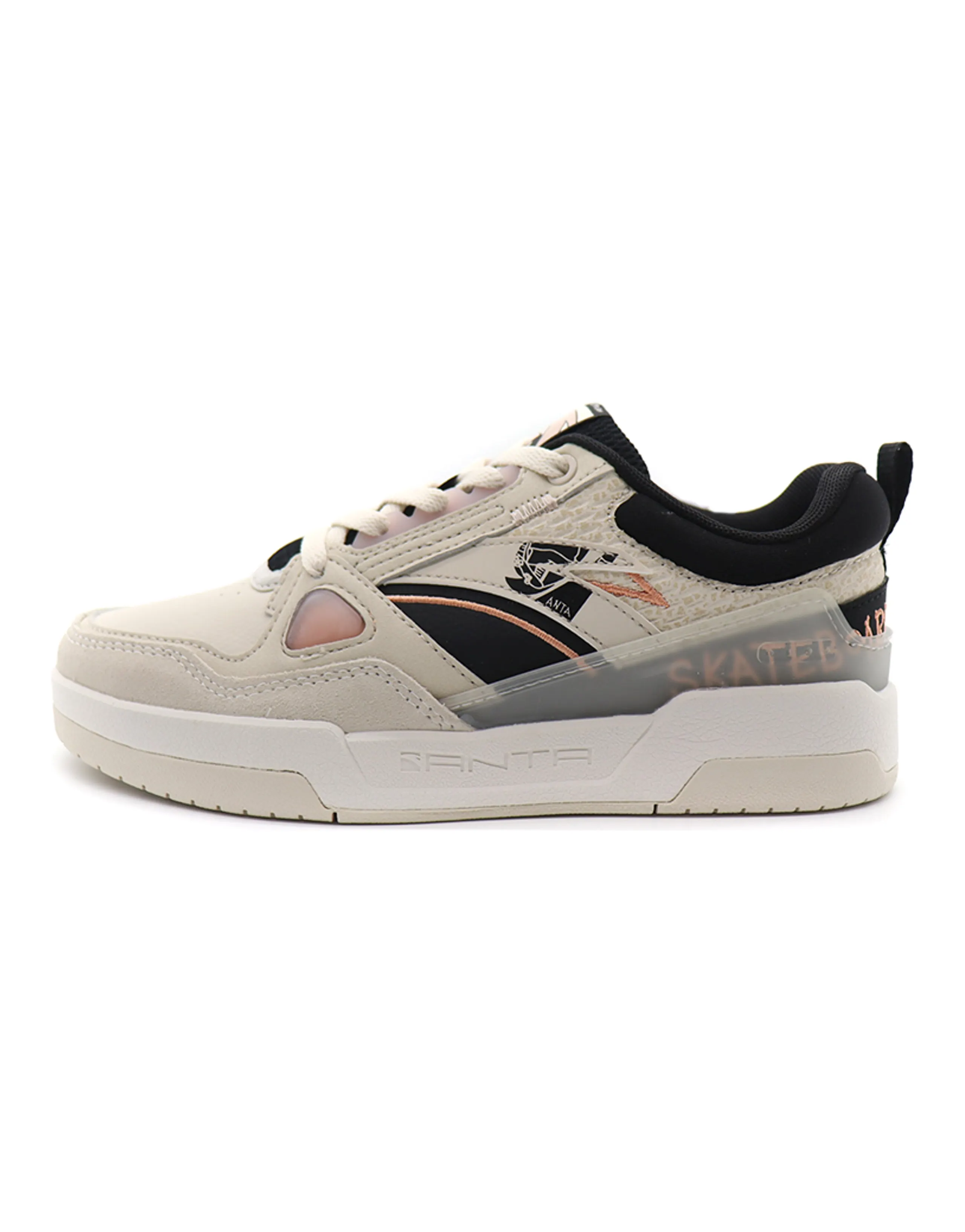 Anta Low-Top Skateboard Shoes Women's Gray Black
