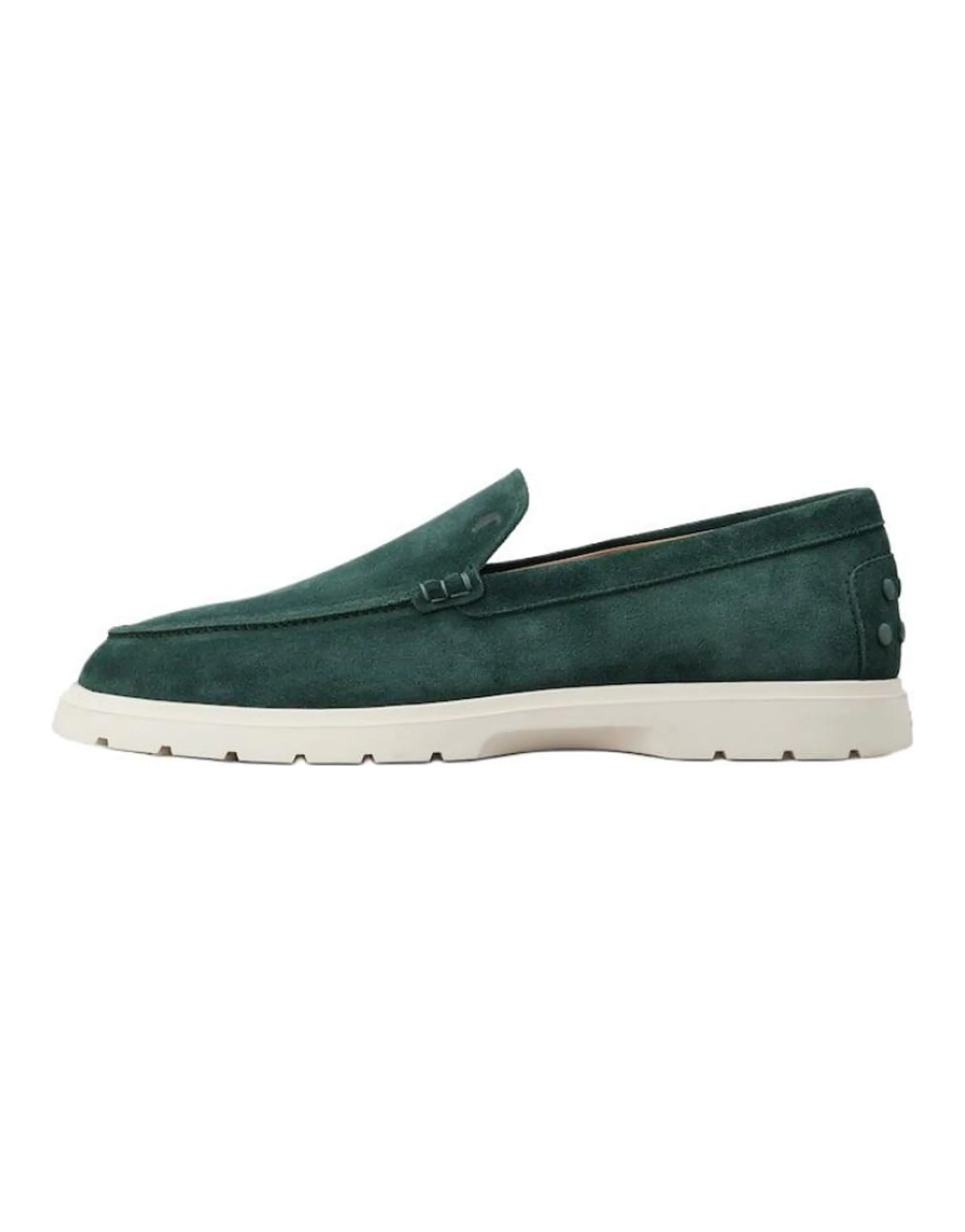 TOD'S Suede Flat Round Toe Slip-On Casual Shoes Men's Green