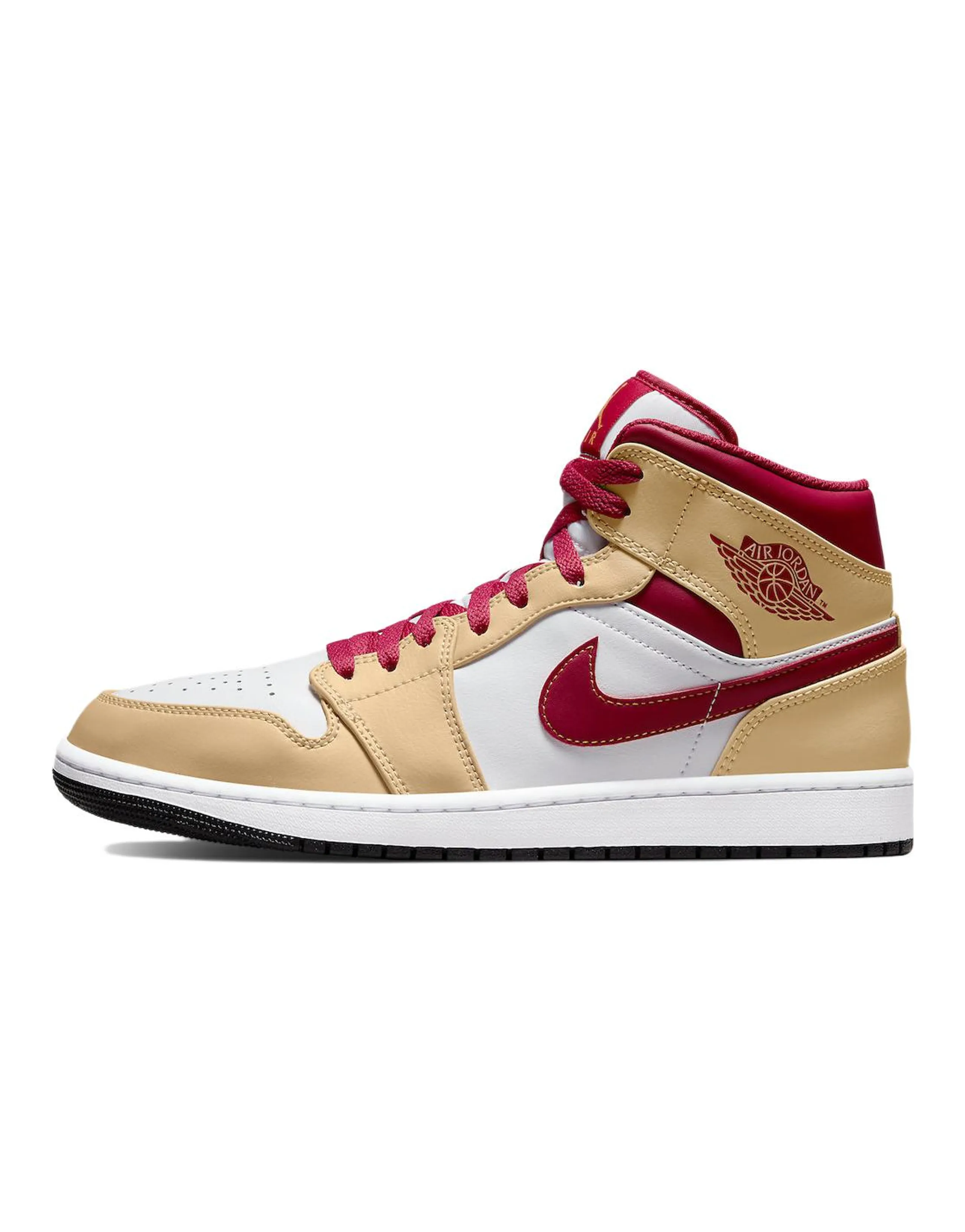 JORDAN 1 Mid Light Curry Cardinal