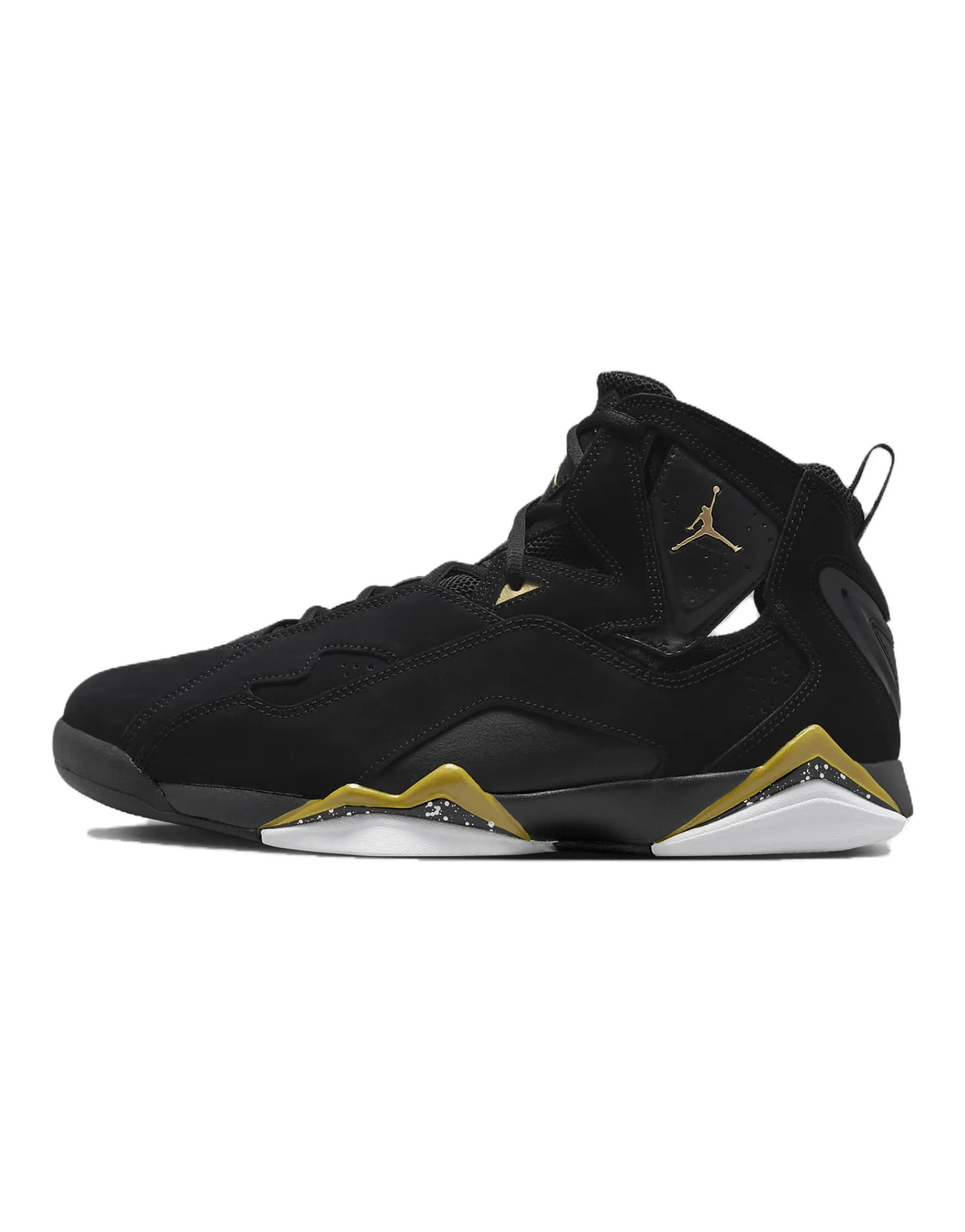 Jordan True Flight Anti-Slip Wear-Resistant Mid-Top Casual Running Shoes Men's Black Gold