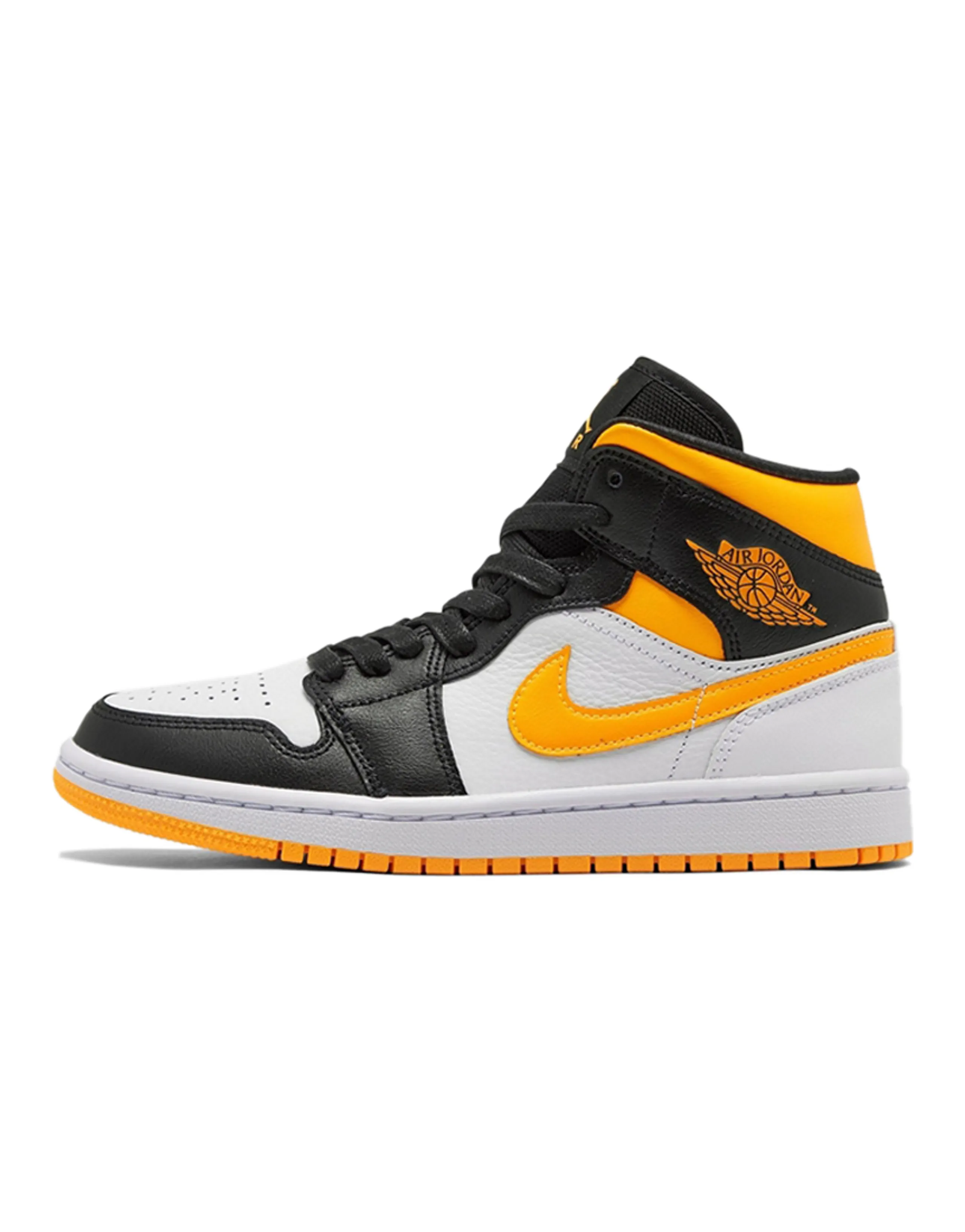 JORDAN 1 Mid Laser Orange Black Women's