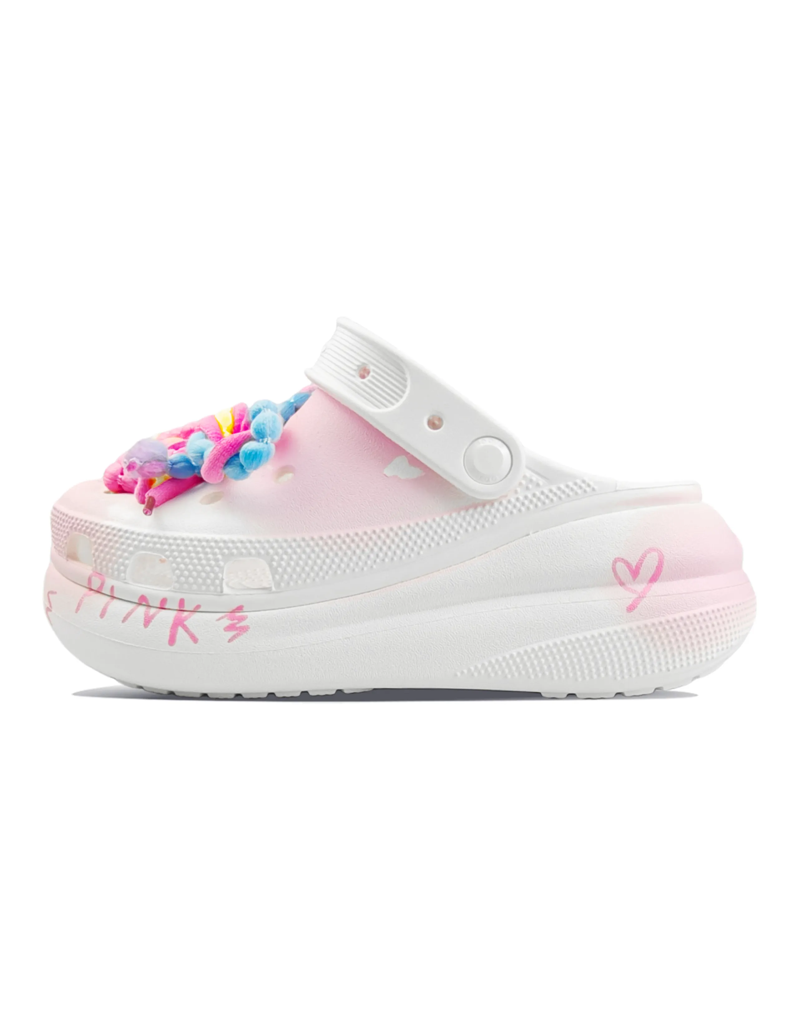 [Custom Shoes] Crocs Crush Clog EVA Bow Fashion Trendy Comfortable Clogs Women's White