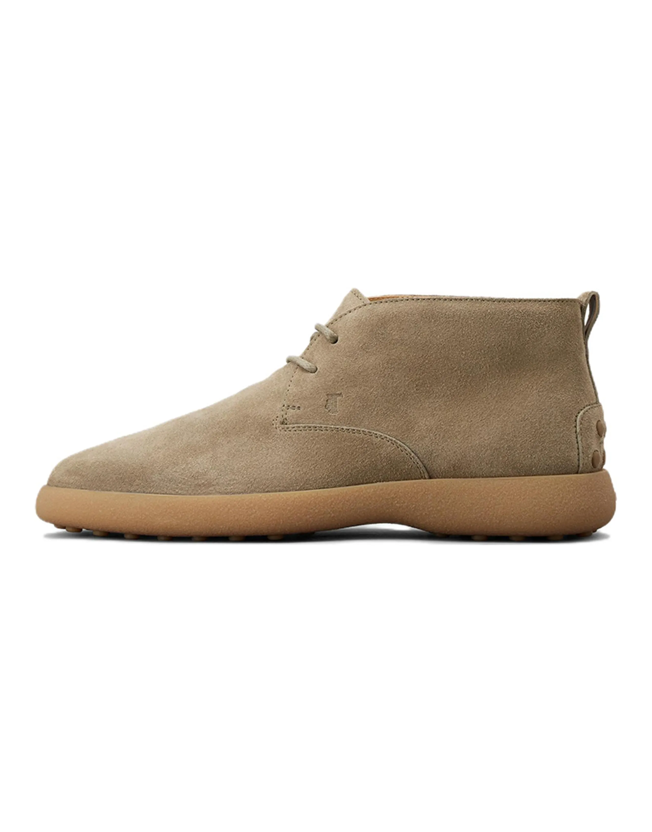 TOD'S Suede Lace-Up Ankle Boots Men's Beige