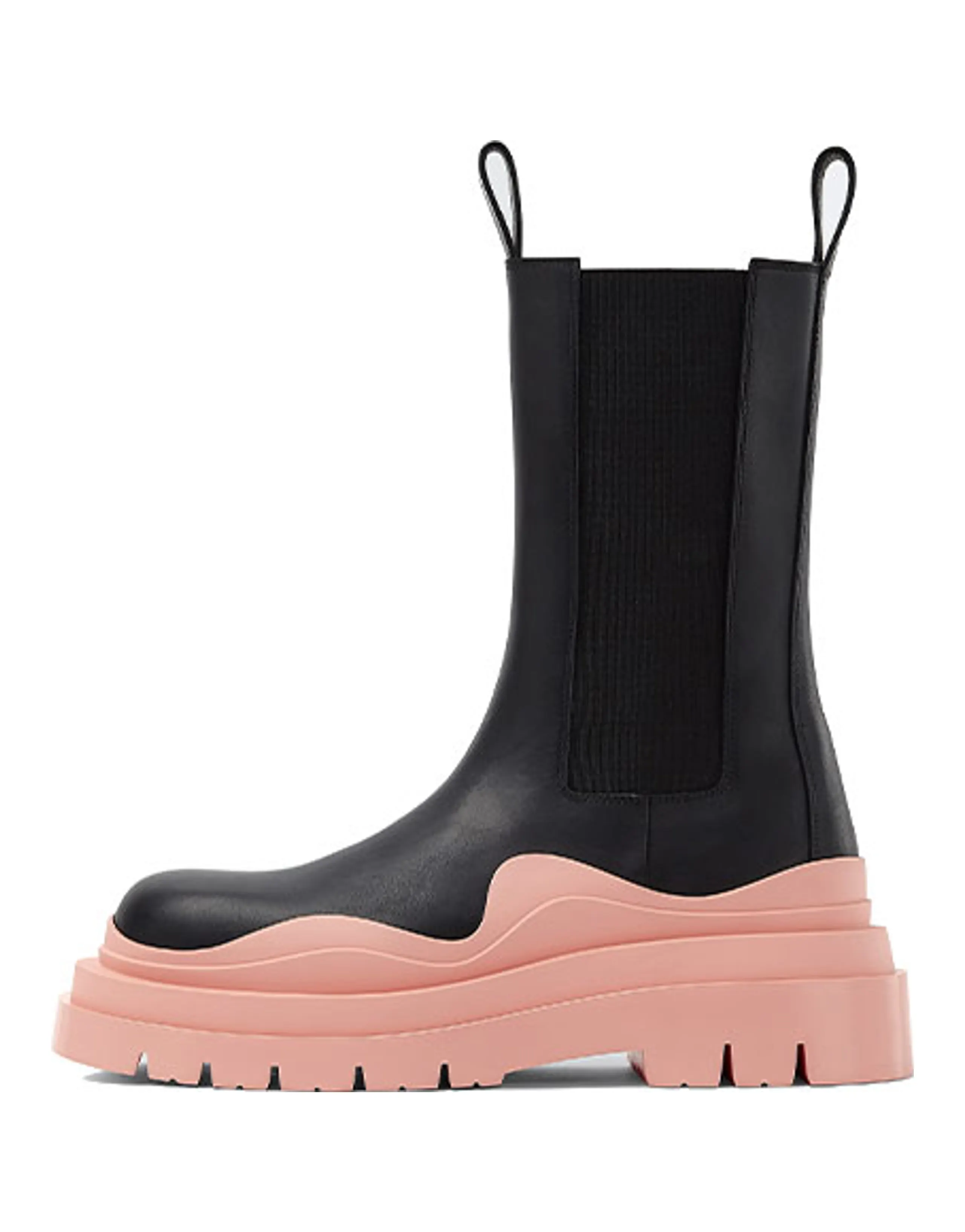 Bottega Veneta Tire Chelsea Boots Women's Black Pink