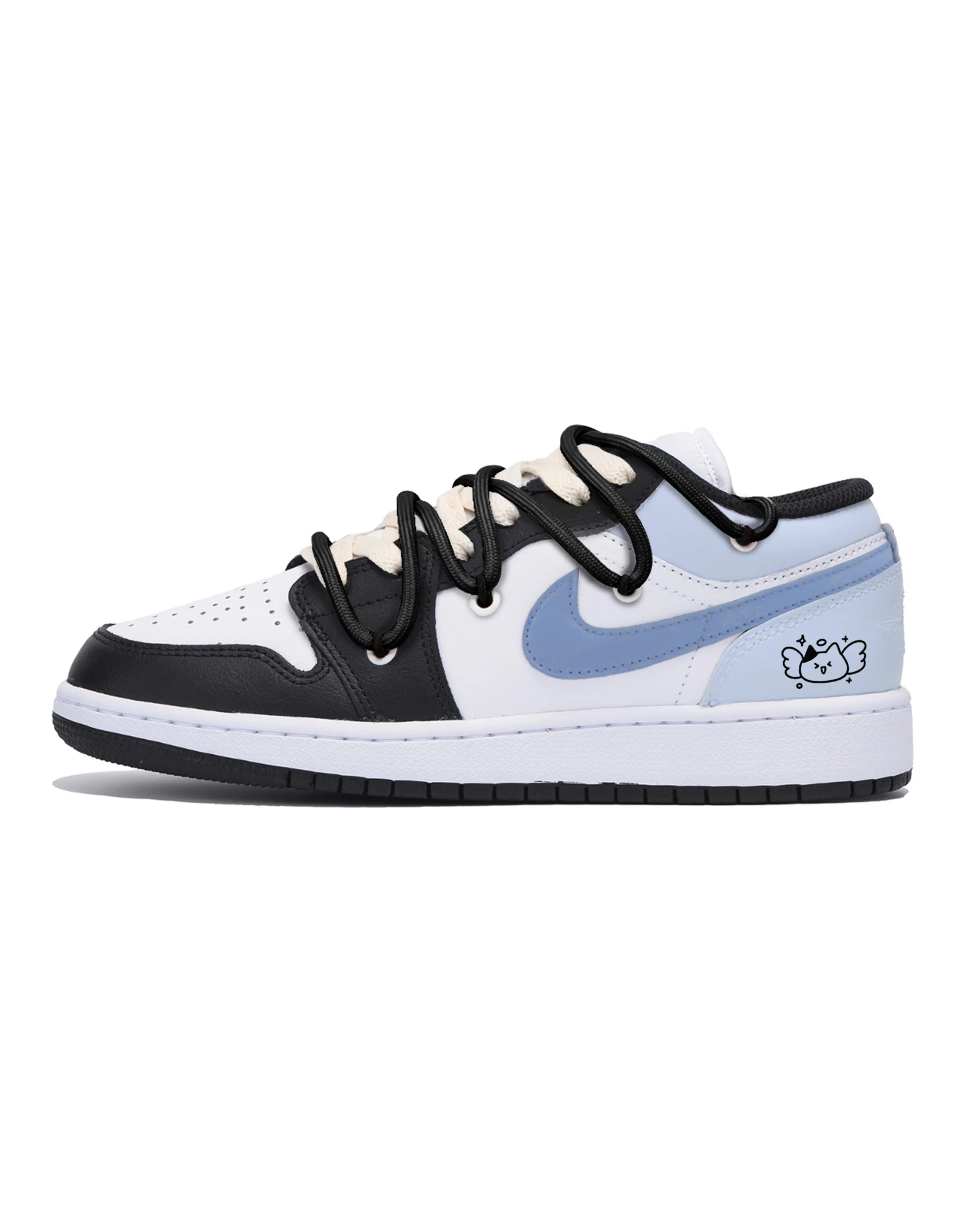 JORDAN Air JORDAN 1 Vintage Basketball Shoes Men Low-Top Black Blue