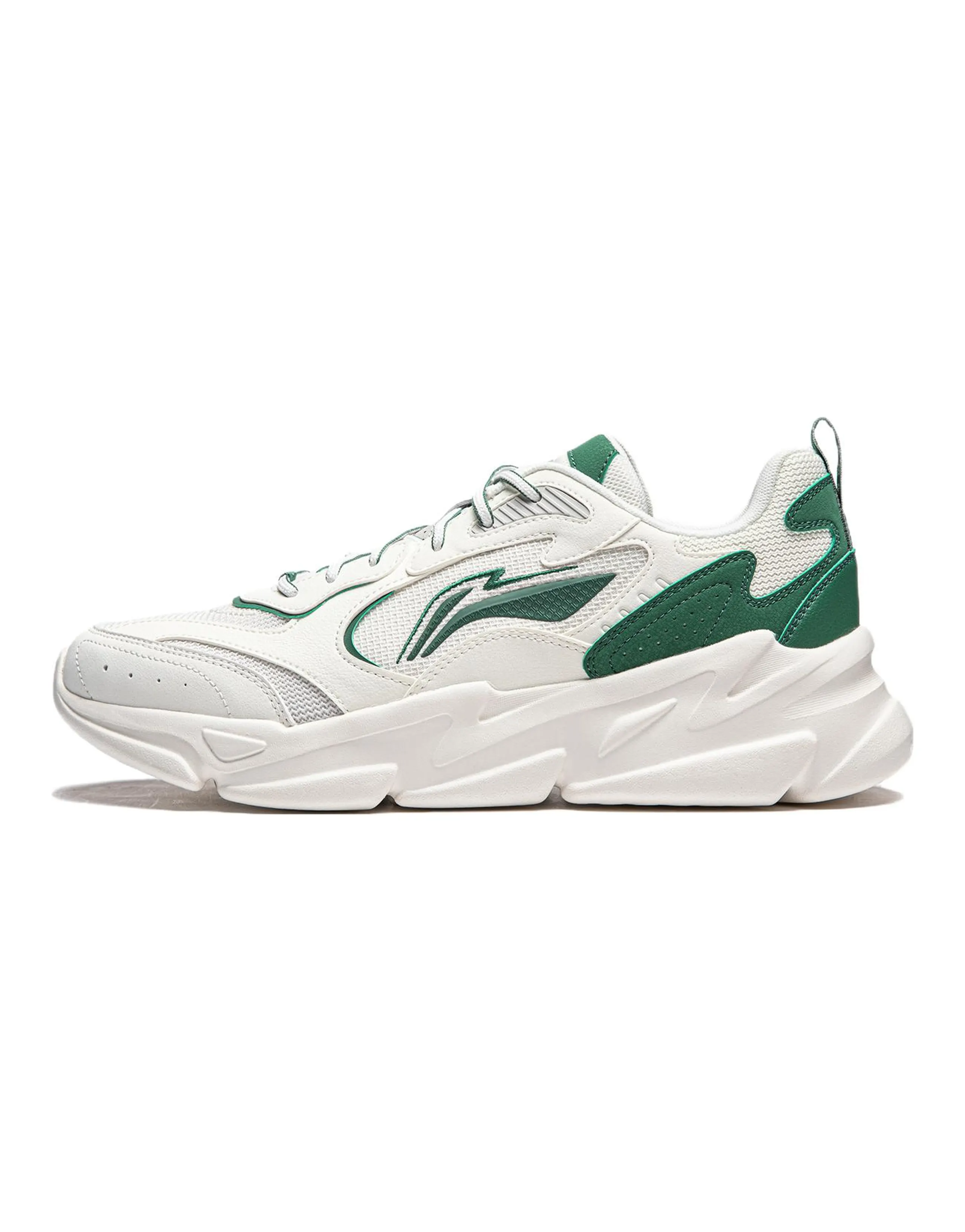 LiNing Clouds Cushioning Anti-Slip And Wear-Resistant Support Casual Shoes Men's White Green