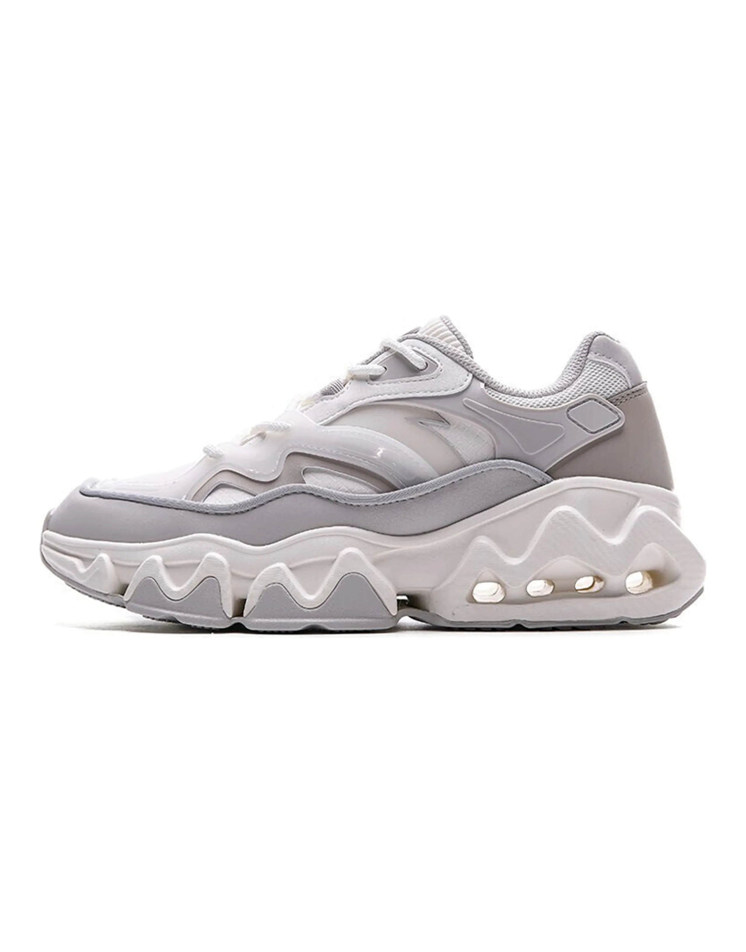 ANTA Chunky Sneakers Men Low Top Ivory White/Shade 1 Gray