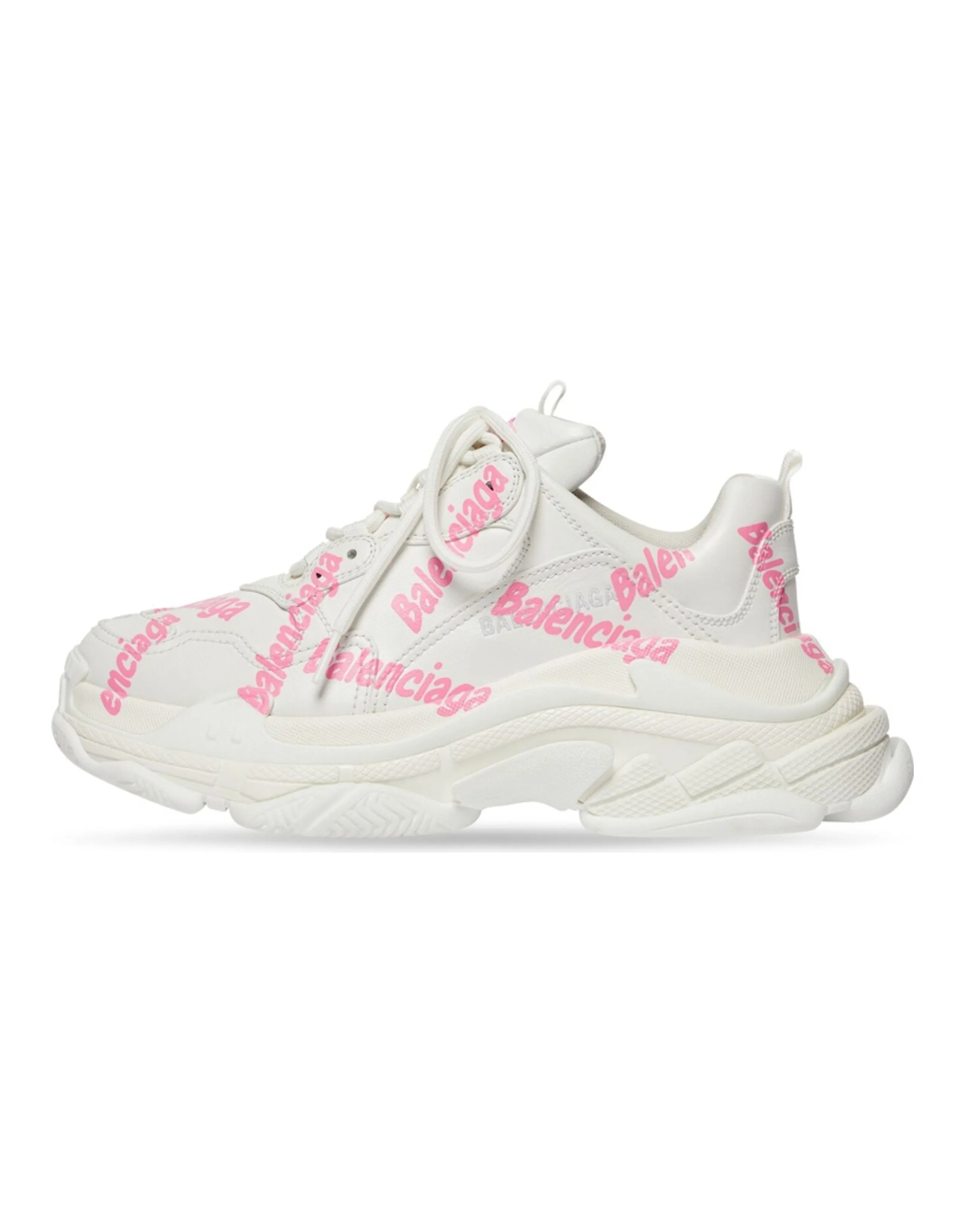 Balenciaga Women's Triple S 'Logotype - White Pink'