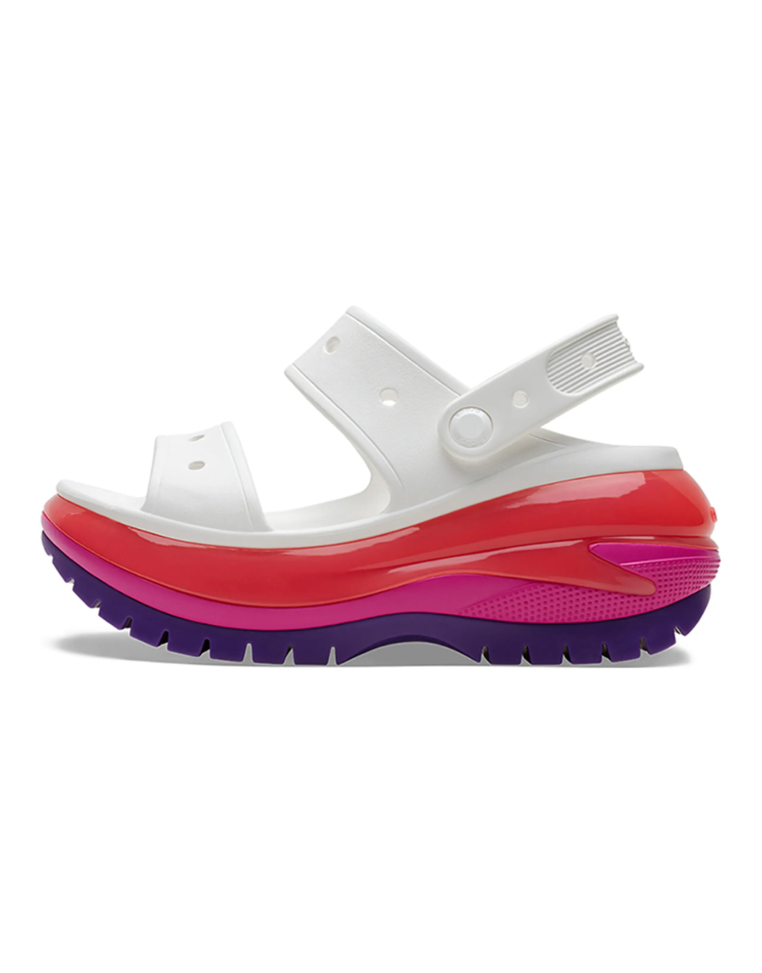 Crocs Classic Mega Crush Sandal 'White Red Purple' Women's