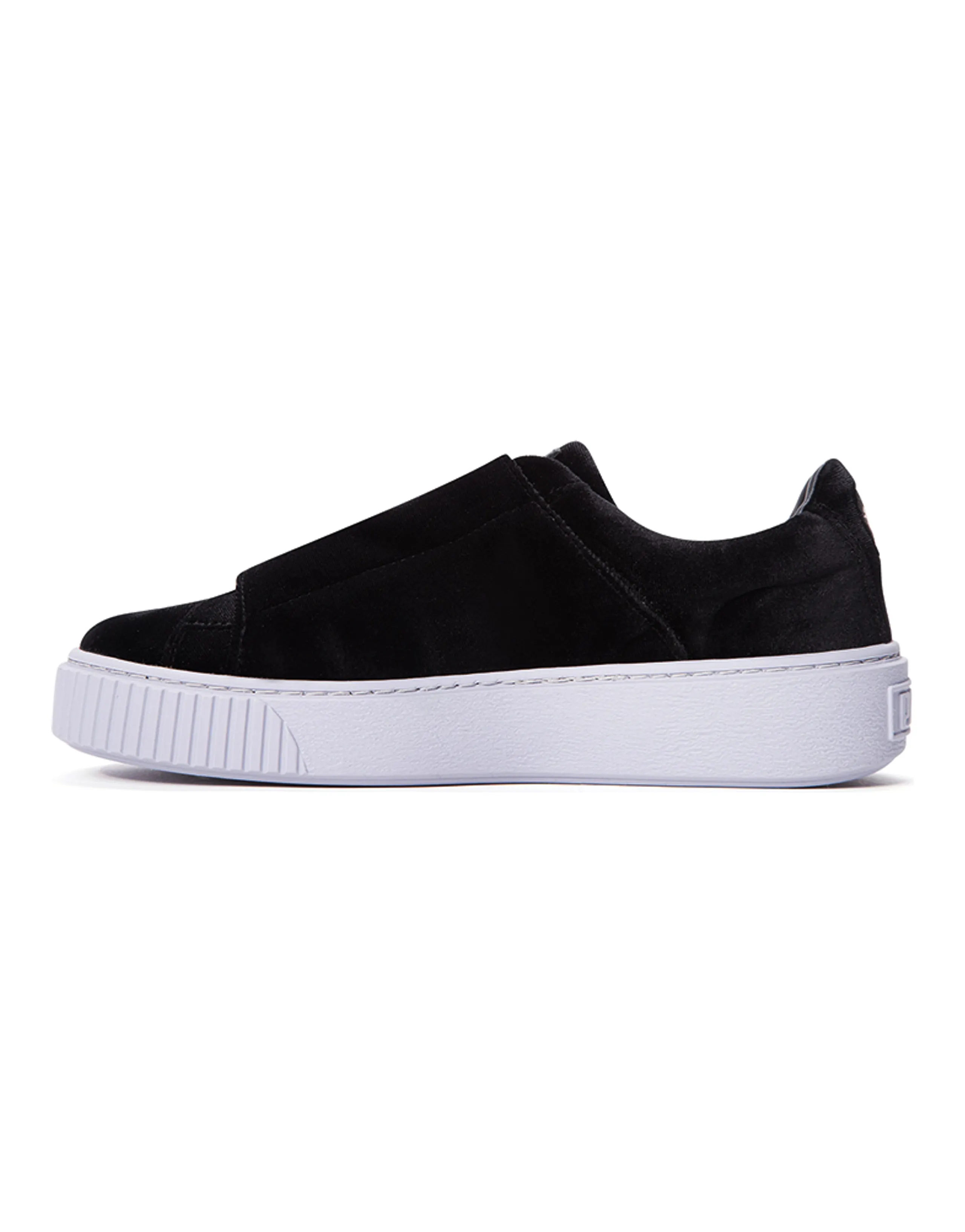 PUMA Basket Platform Strap 'Black And White' Women's