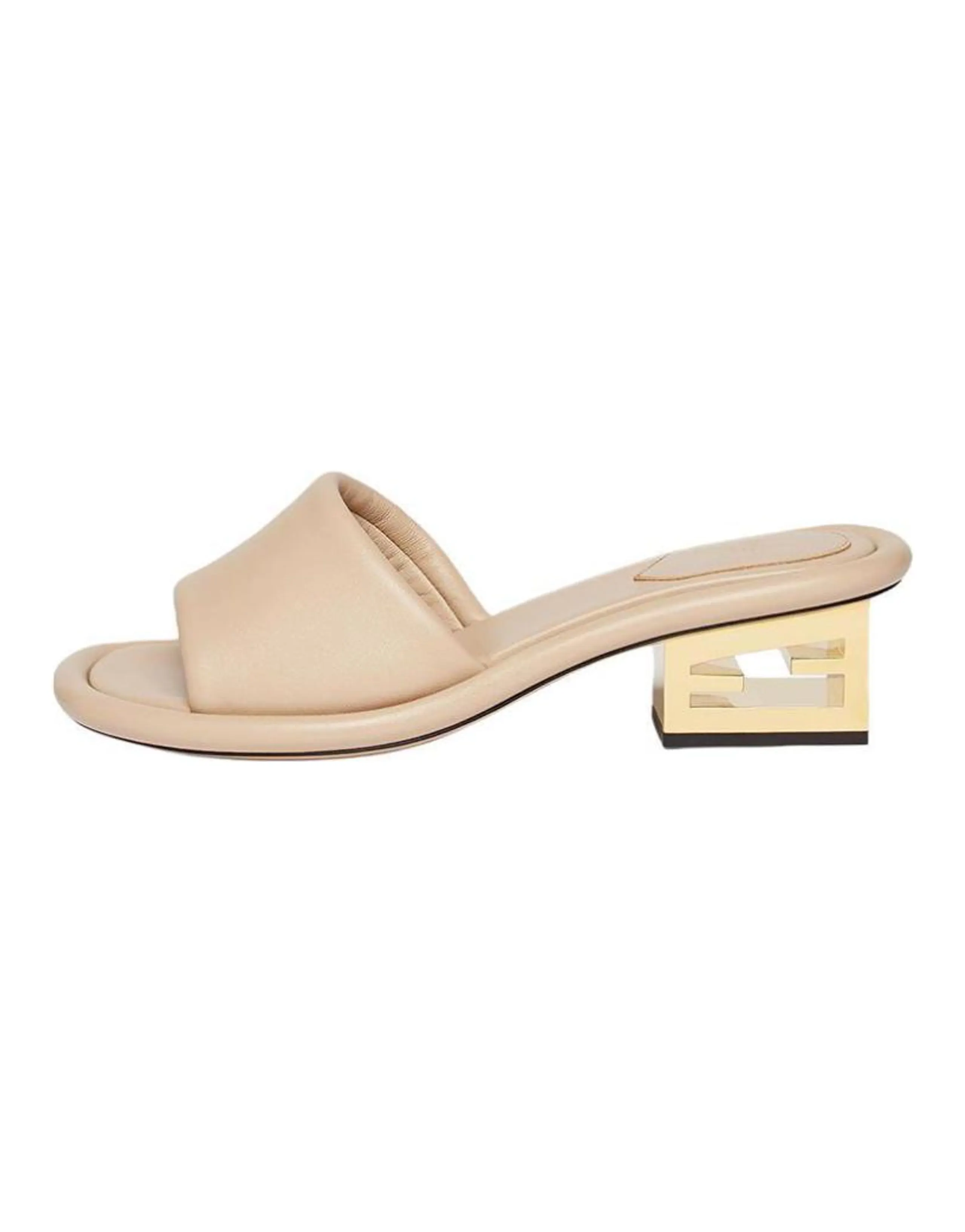 FENDI Baguette Wide Strap Open-Toe Slide Sandals Women's Pink
