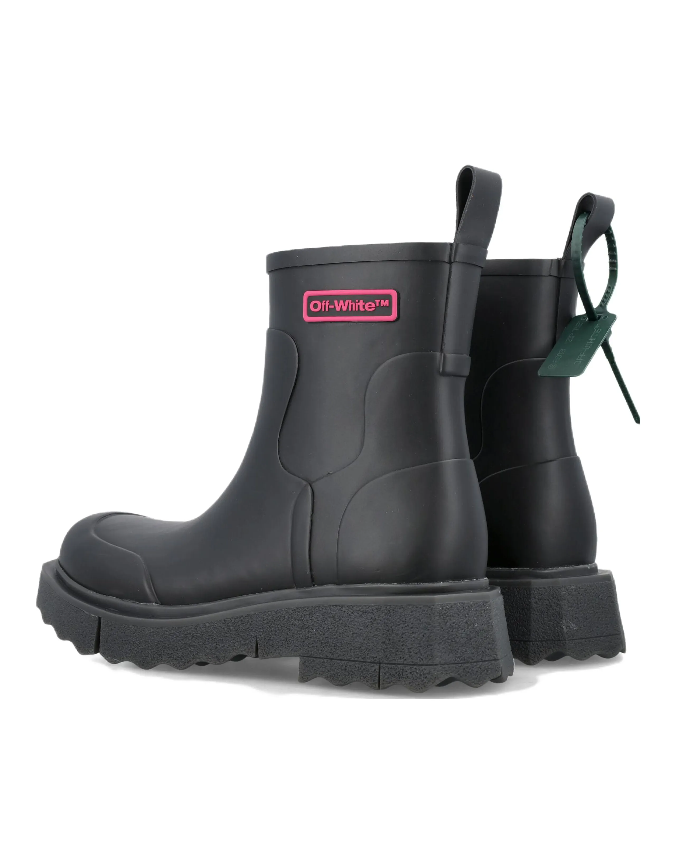 OFF WHITE Rubber Rain Boot Black