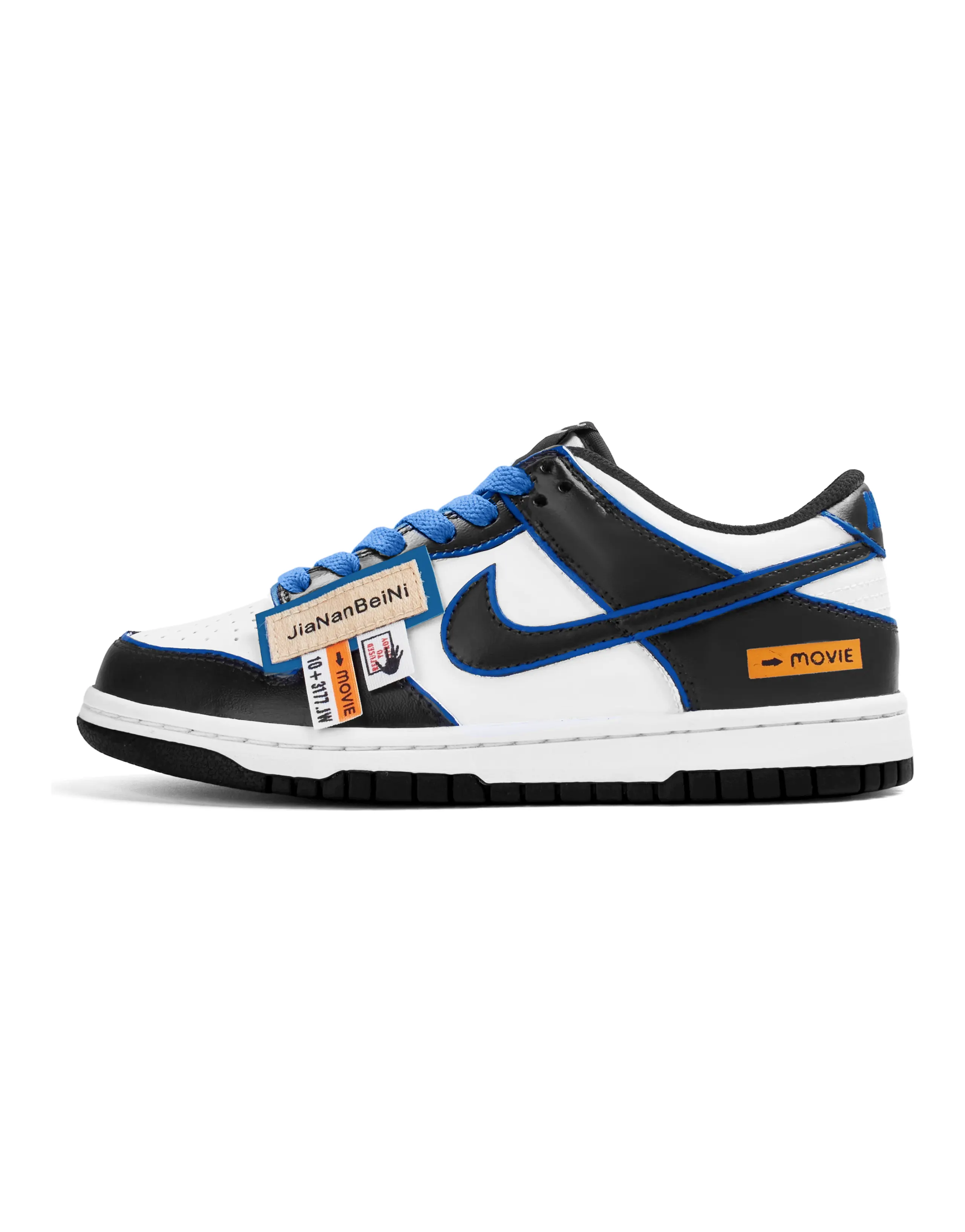 Nike Dunk Custom 'Lime Rain Alley' Low-Top Skate Shoes Unisex Black