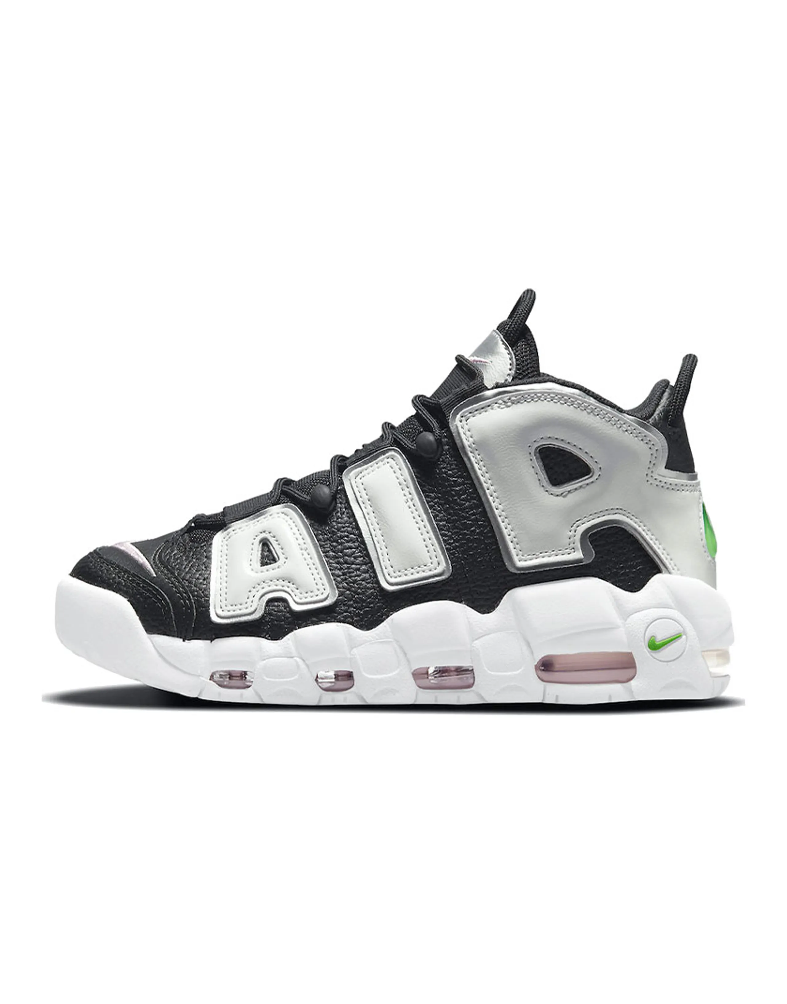 Nike Air More Uptempo Black White Green Women's