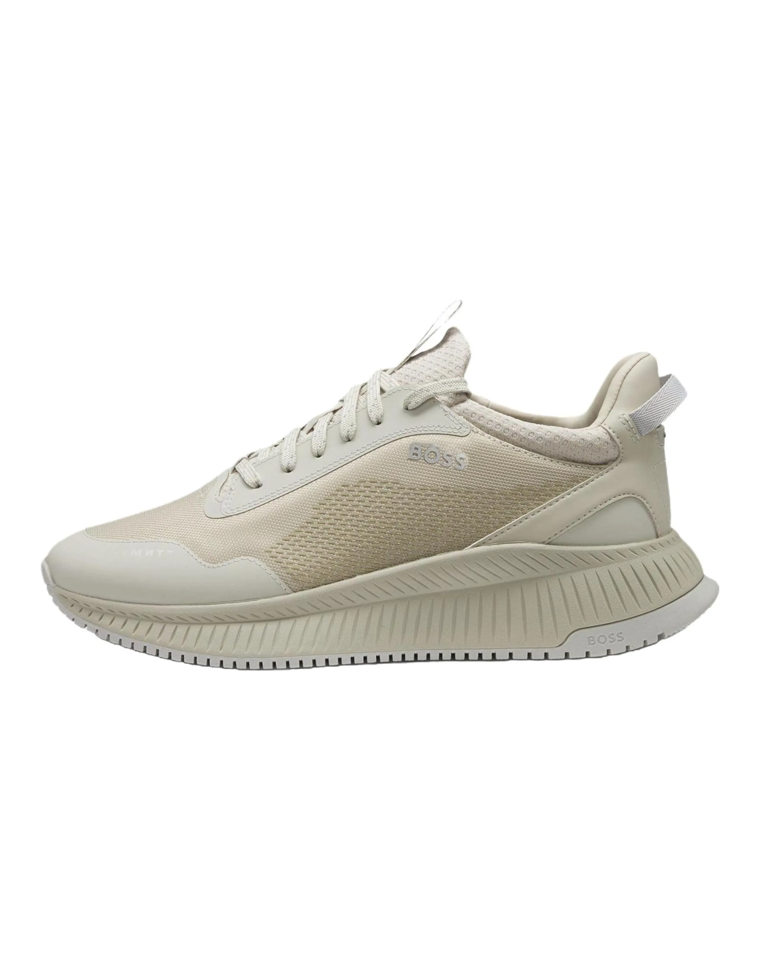 HUGO BOSS Ttnm Evo Polyester Lace-Up Platform Low-Top Casual Shoes Men's Light Beige