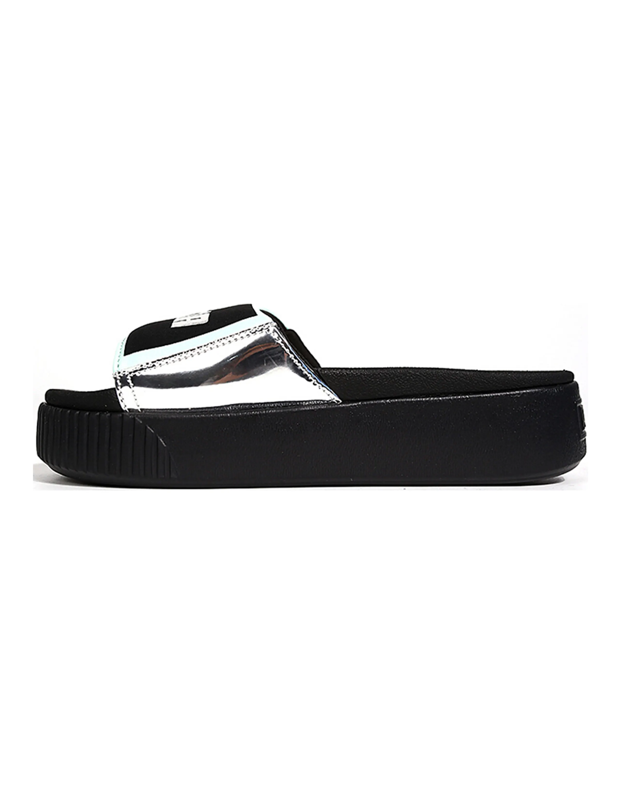 PUMA Platform Slide Tz Metallic Wns 'Silver' Women's