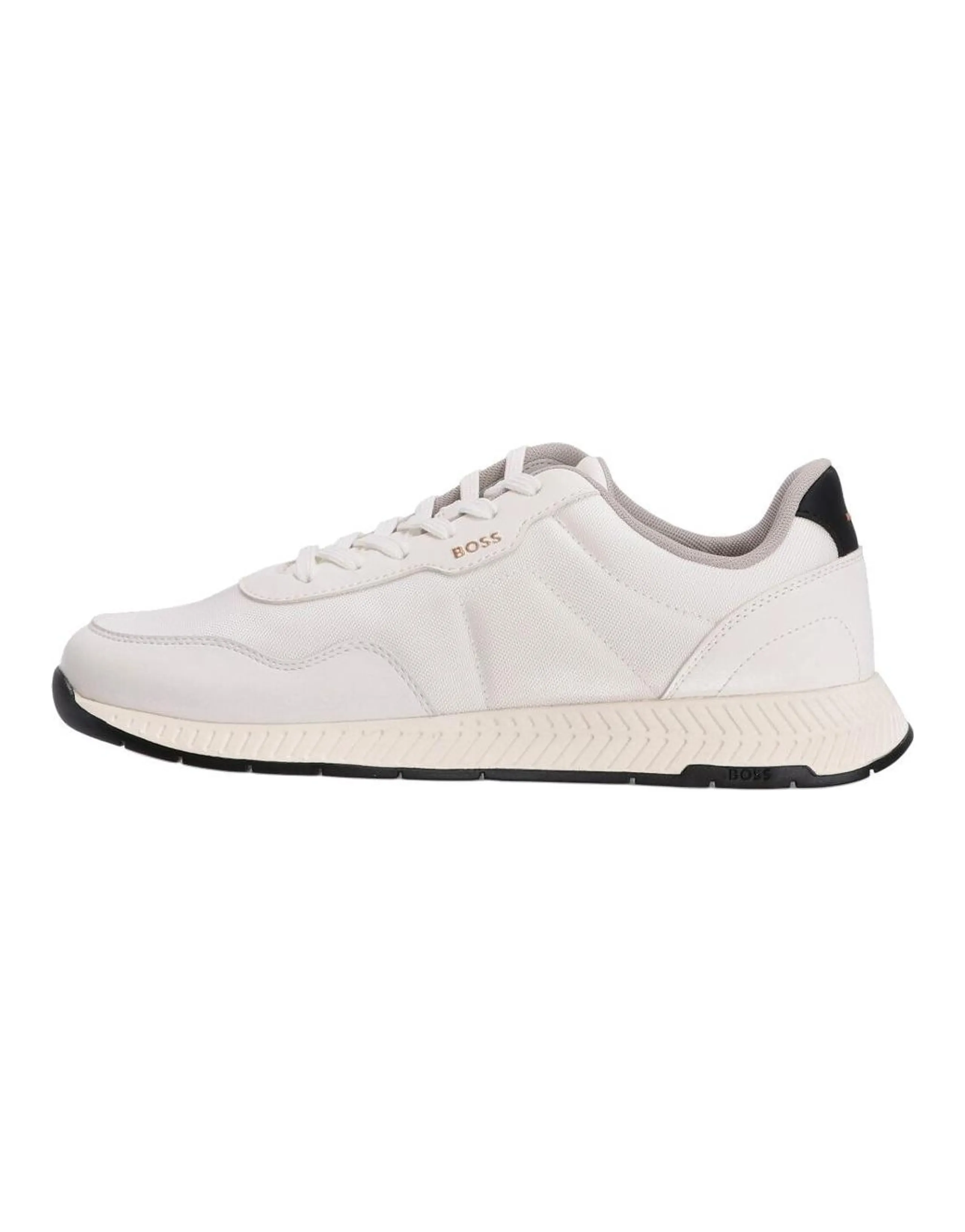 HUGO BOSS Round Toe Flat Low-Top Casual Shoes Men's White