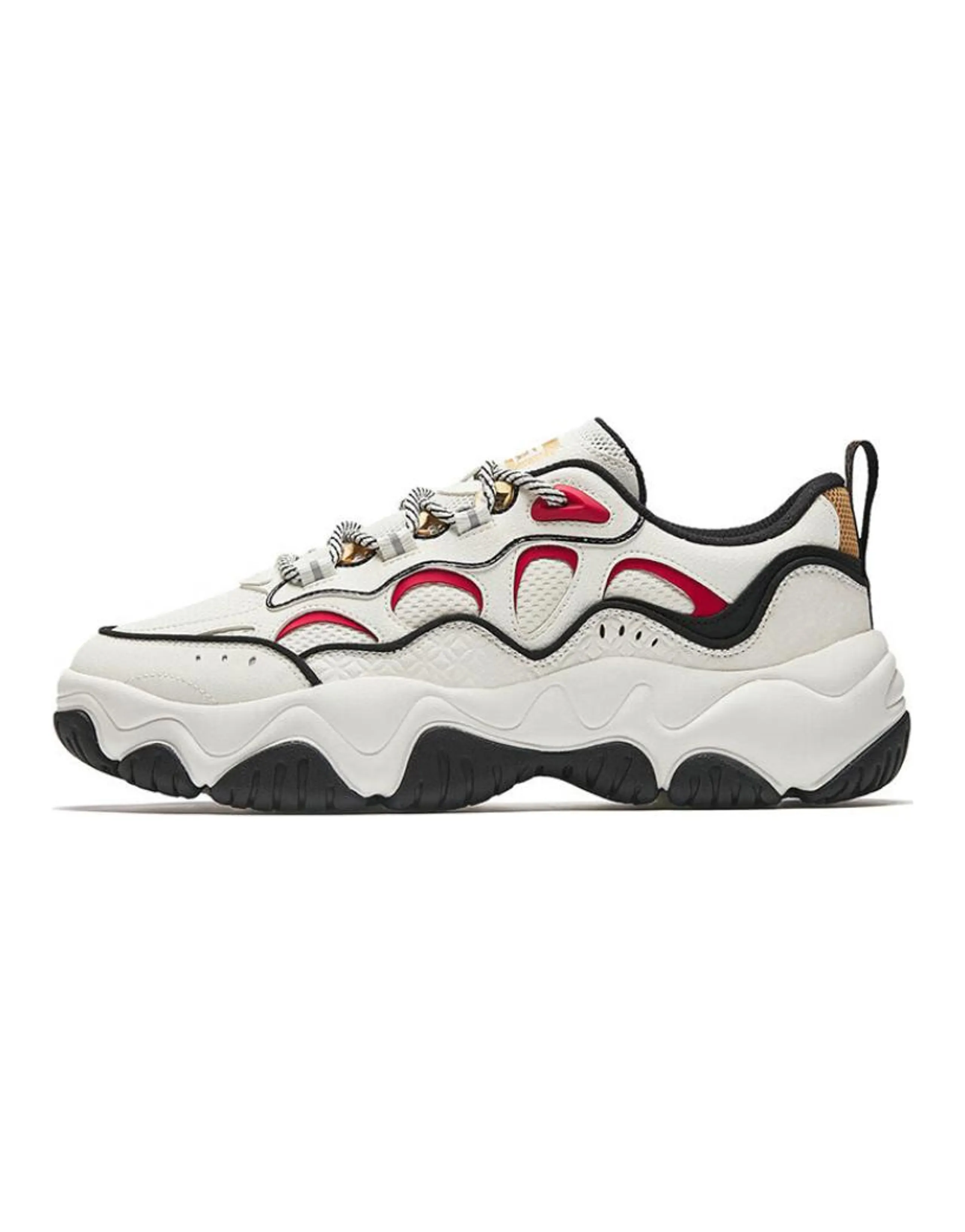 Anta Good Things Happen Non-slip Lightweight Low-Top Casual Shoes Men's White Black Red