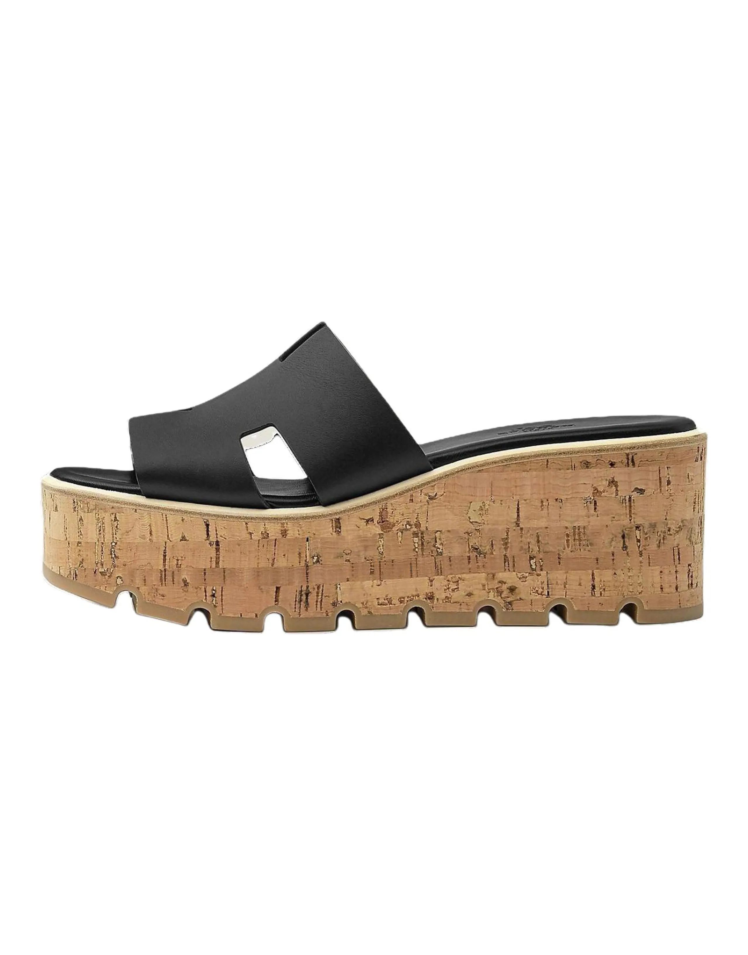 HERMES Eze 30 Sandal Noir
