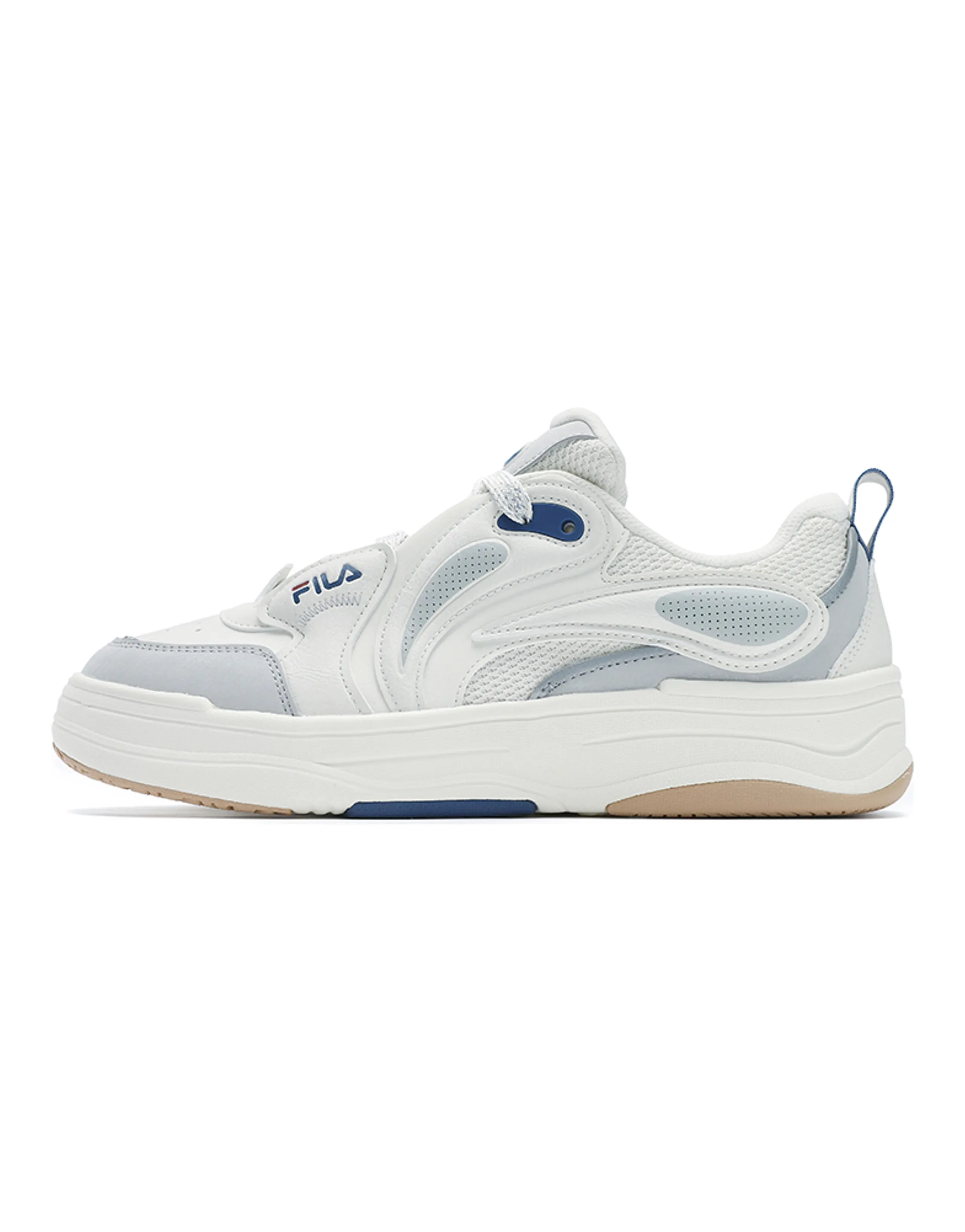 FILA VIBE Comfortable Versatile Wear-Resistant Low-Top Skate Shoes Men's White Grey