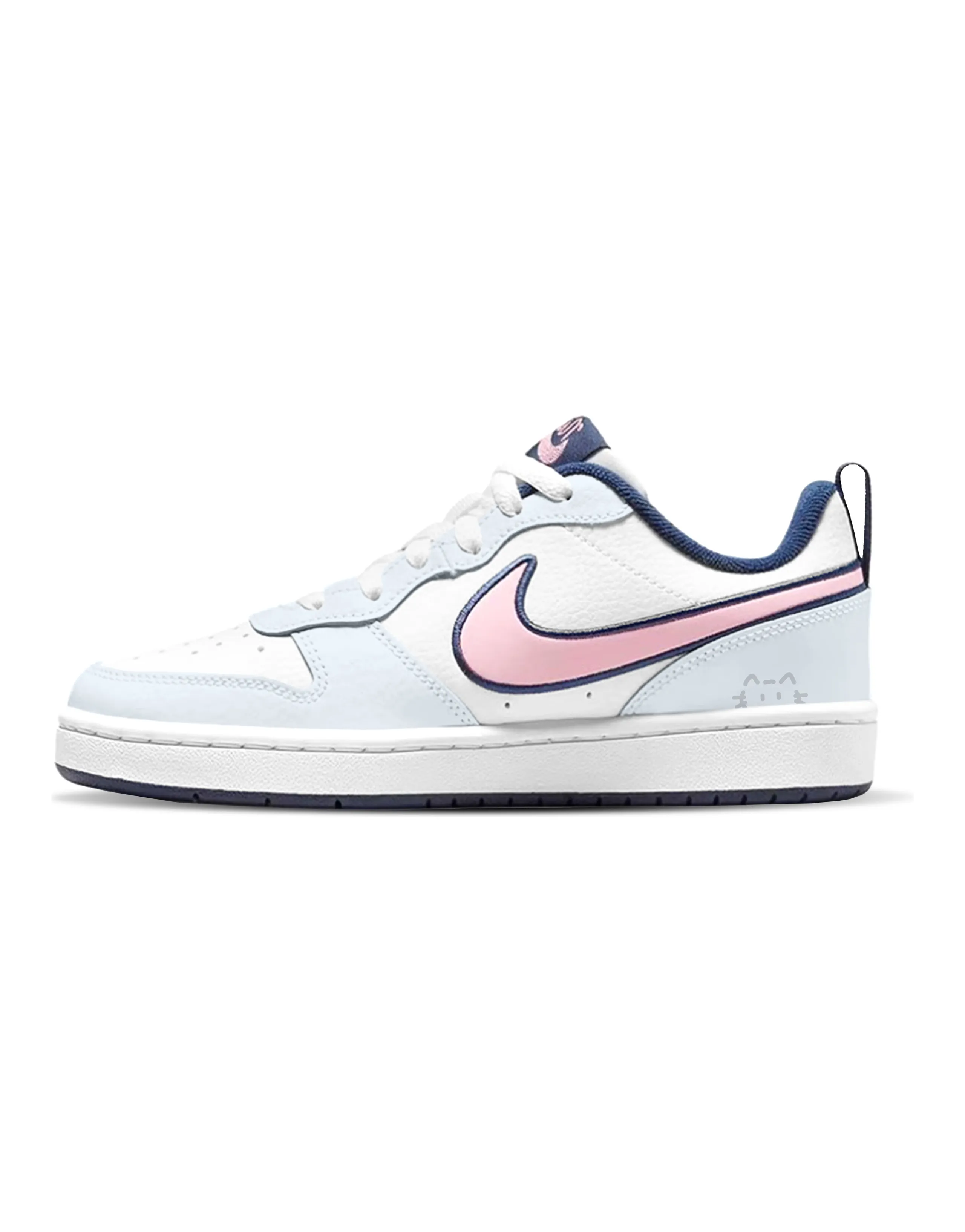 Custom Nike Court Borough 'Pink Blue Cat Sequence' Kitten Cute Fresh Girlfriend Cushioned Lightweight Low-Top Skate Shoes Women's Blue Pink