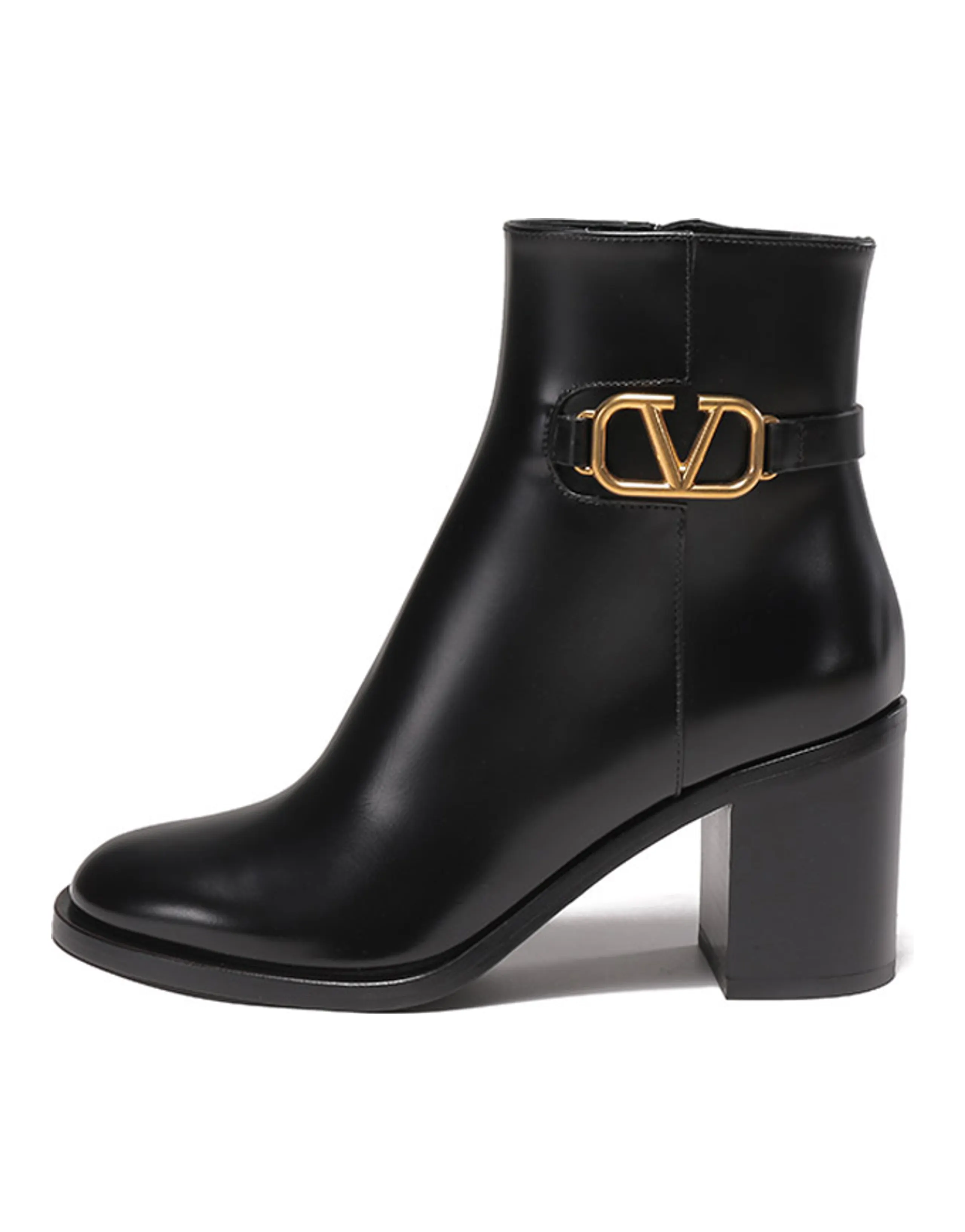 Valentino VLogo Plaque Heeled Ankle Boots Women's