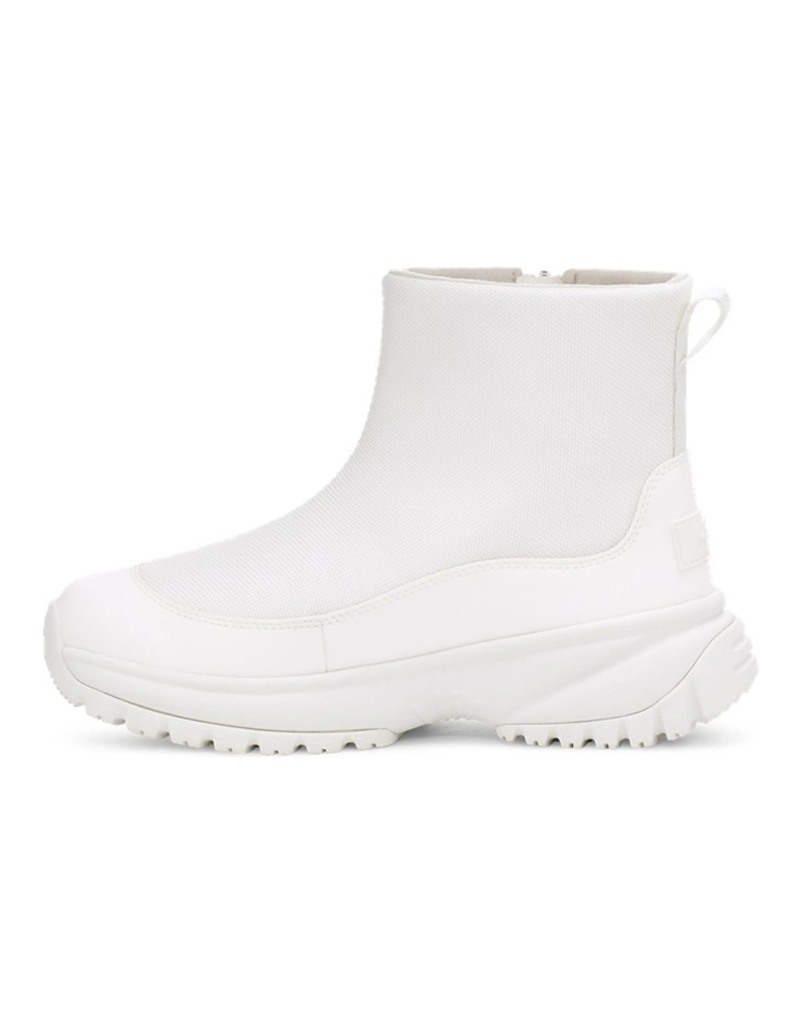 UGG Yose Zip Fleece Lined Snow Boots White Women's