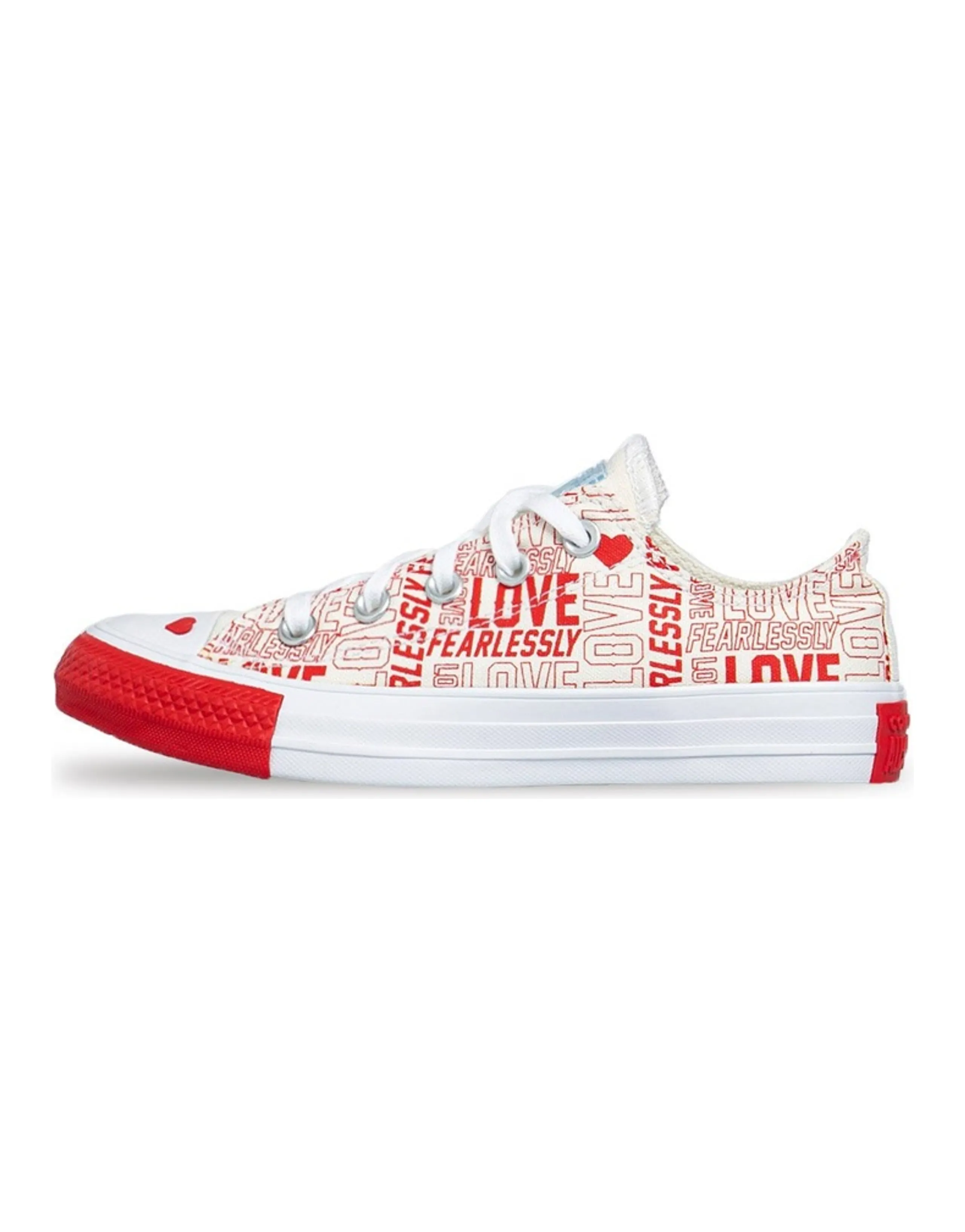 Converse Love Fearlessly Chuck Taylor All Star Low Top Red Women's