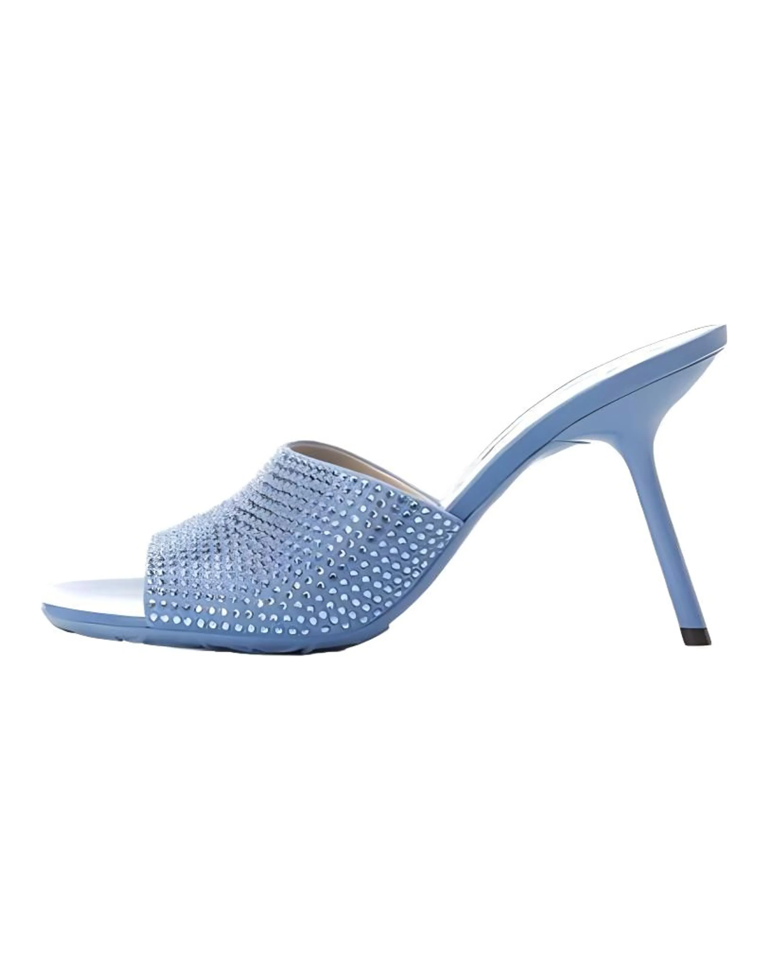 LOEWE Petal Leather Toe-Peep Mules 9.5cm Women's Blue