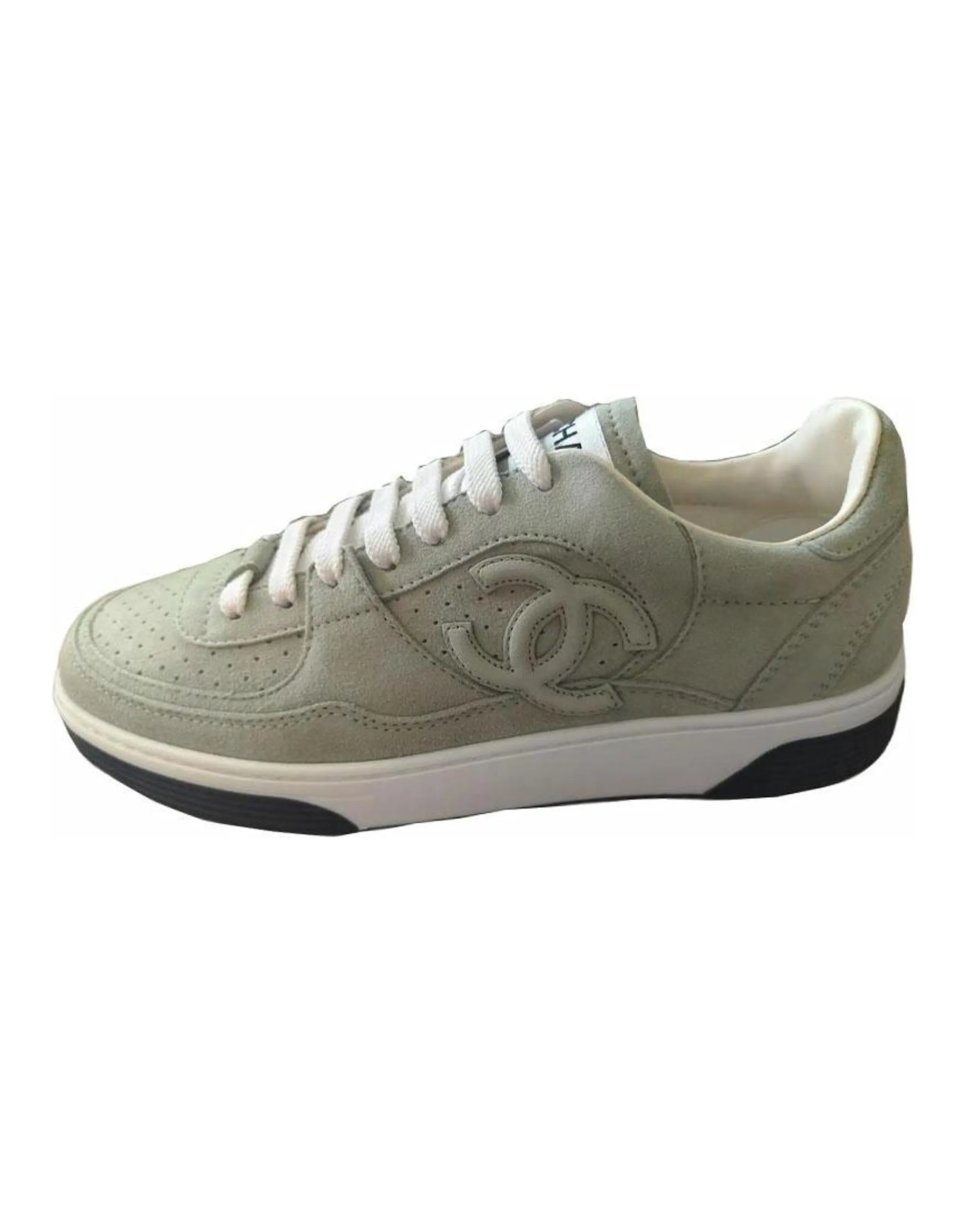 CHANEL 23A Low-Top Skateboard Shoes Women's Green