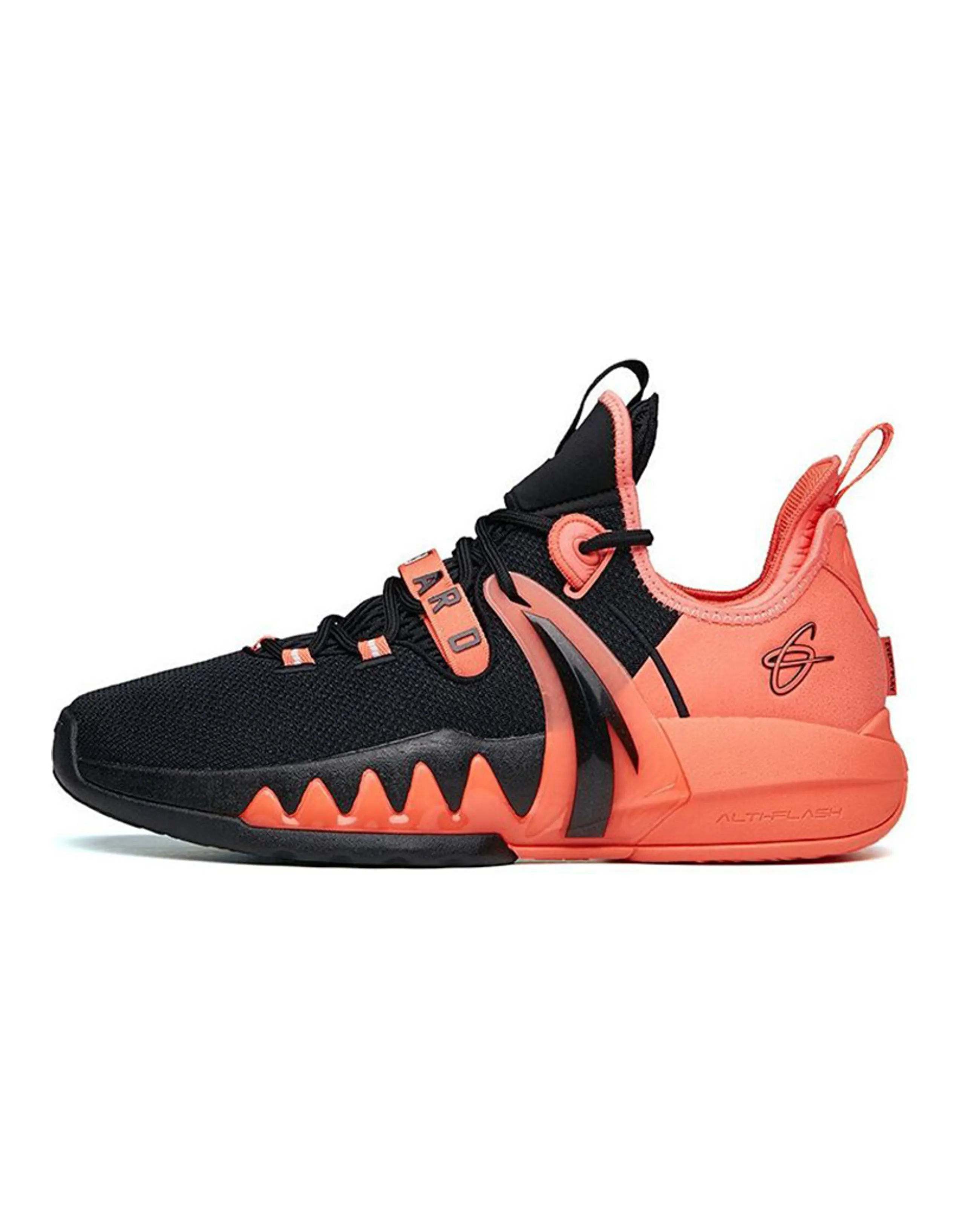 ANTA GH2 Basketball Shoes Men Low-Top Black/Orange