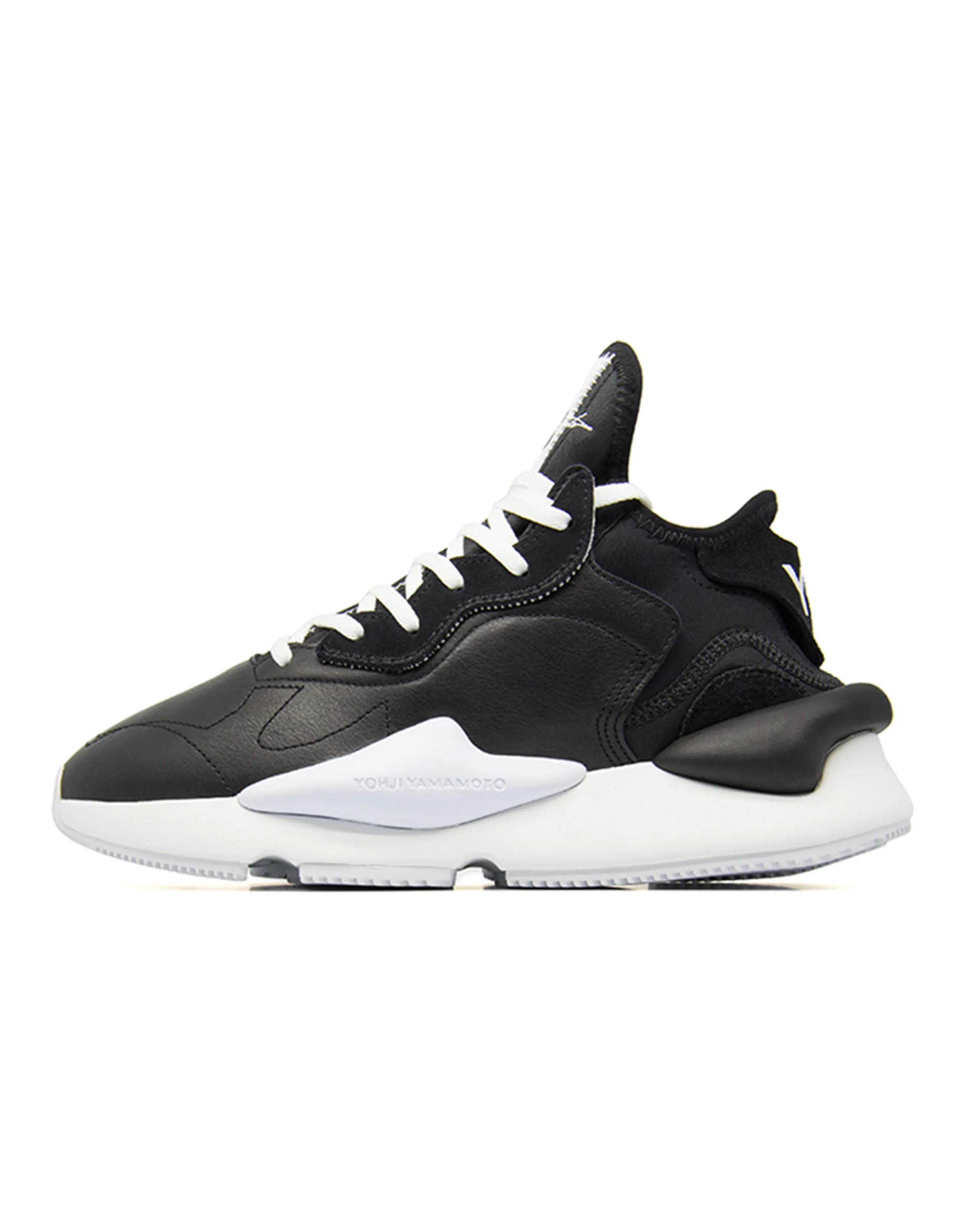 Y 3 Kaiwa Black White Black Heel
