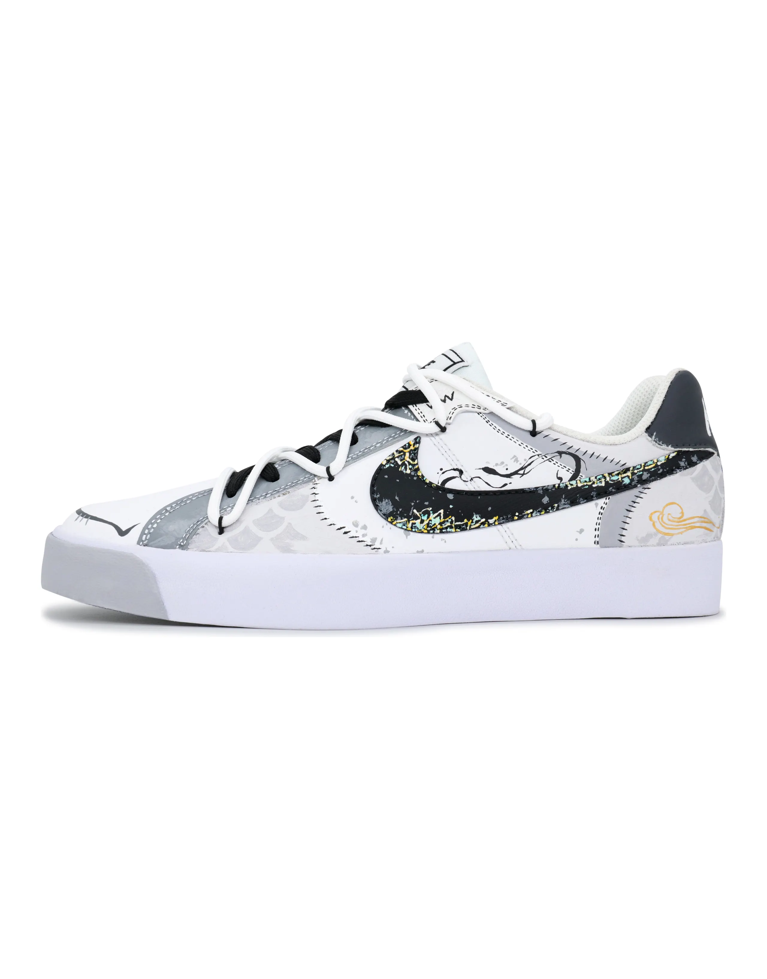 Nike Court Royale Coverage Warm Wear-Resistant Balance Low-Top Skateboard Shoes Unisex White Gray
