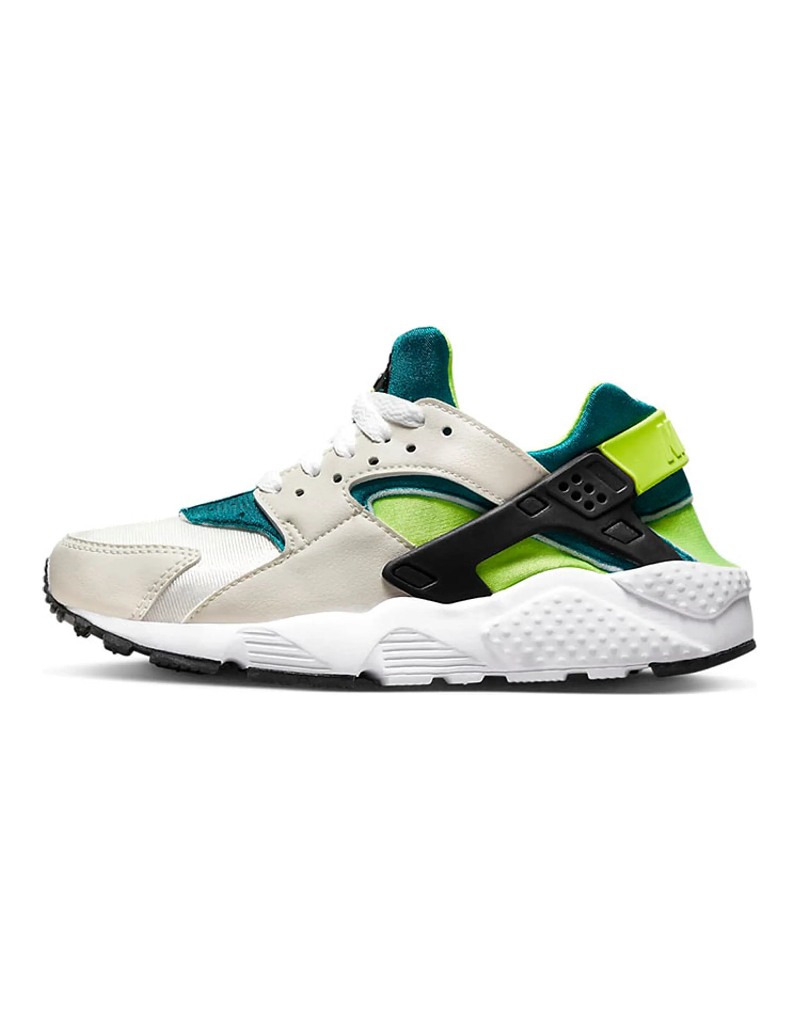 Nike Air Huarache Run White Volt Bright Spruce GS